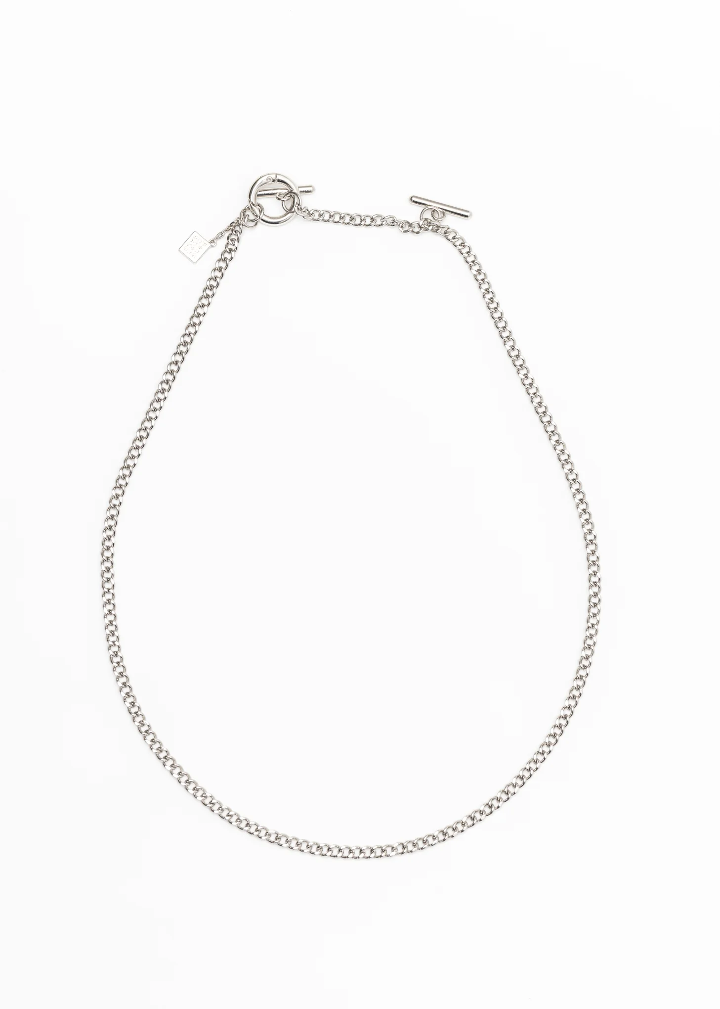 Silver Steel Ring Necklace - Image 9