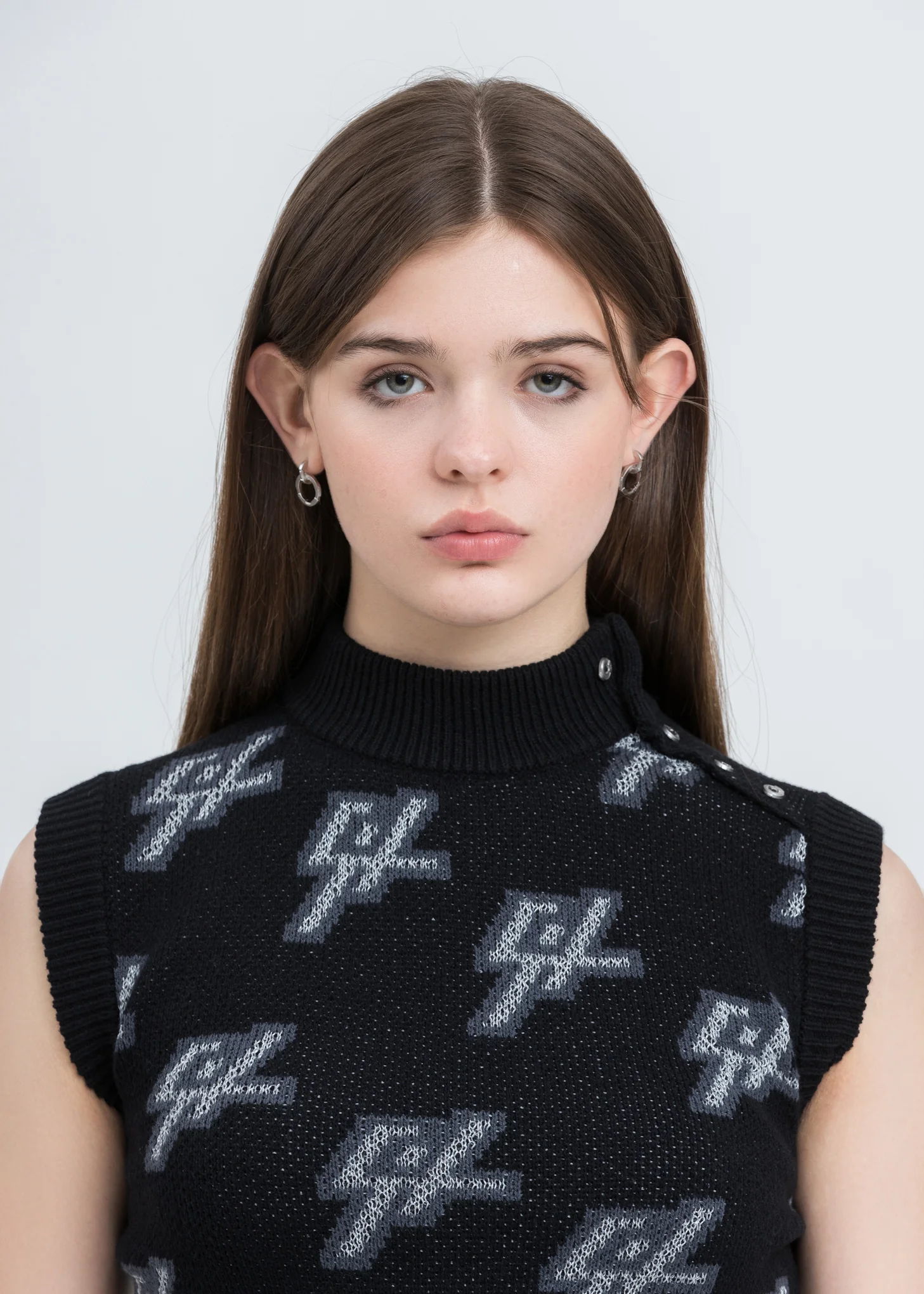Silver Stereoscopic Combined Earrings - Image 2
