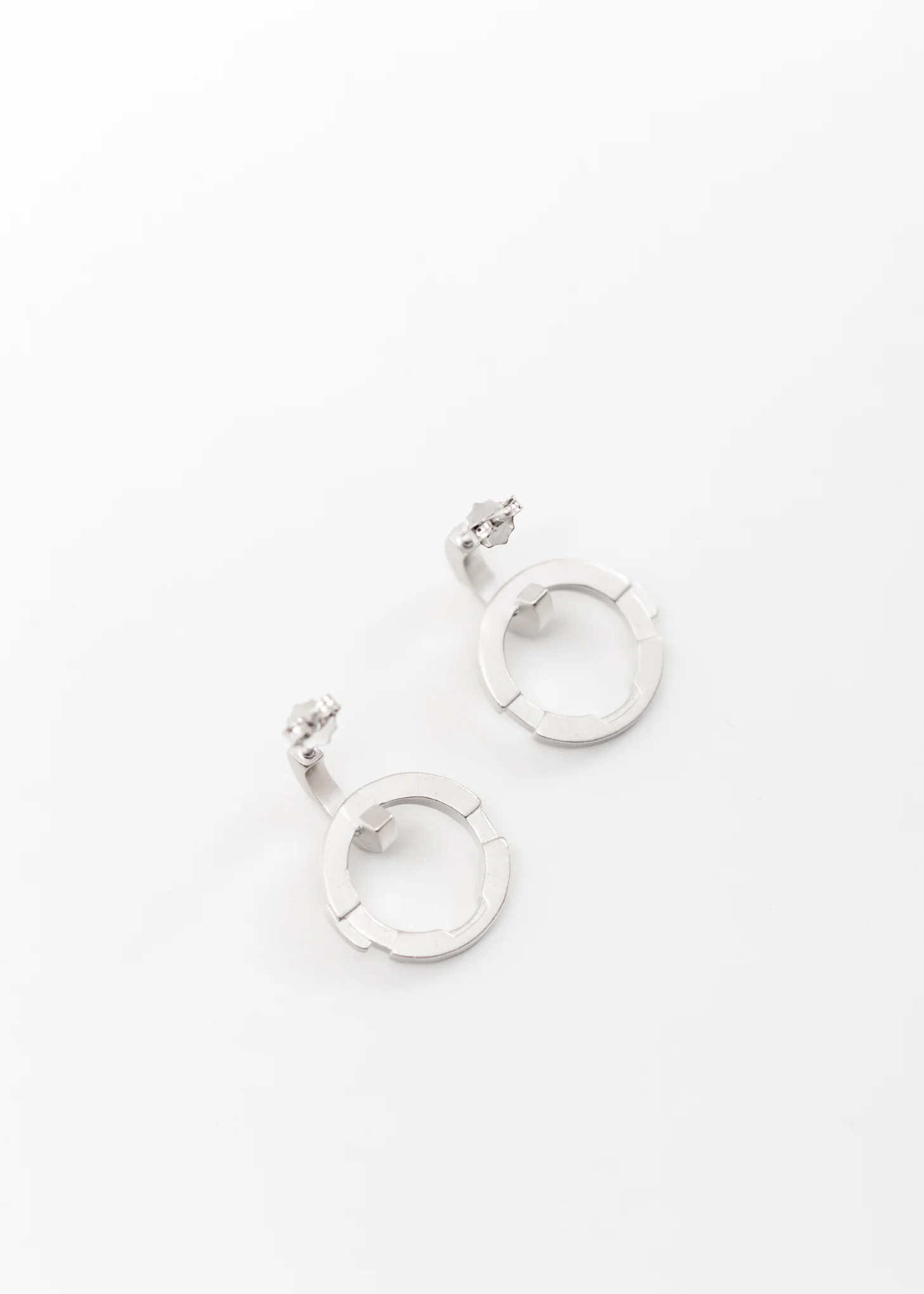 Silver Stereoscopic Combined Earrings - Image 3