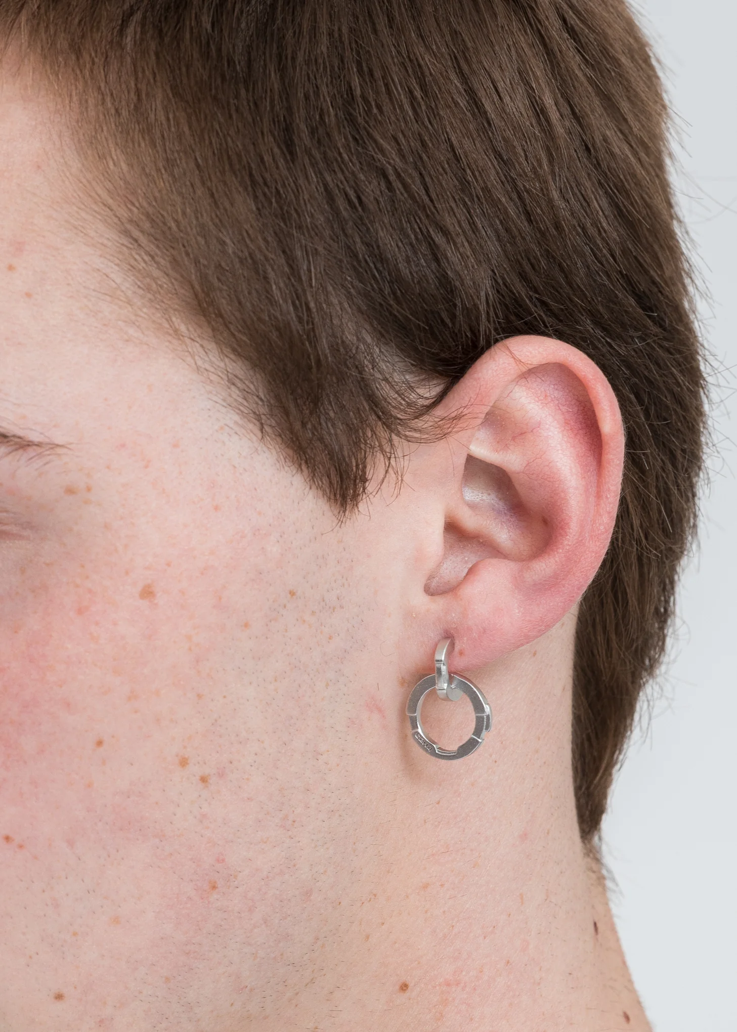 Silver Stereoscopic Combined Earrings - Image 5