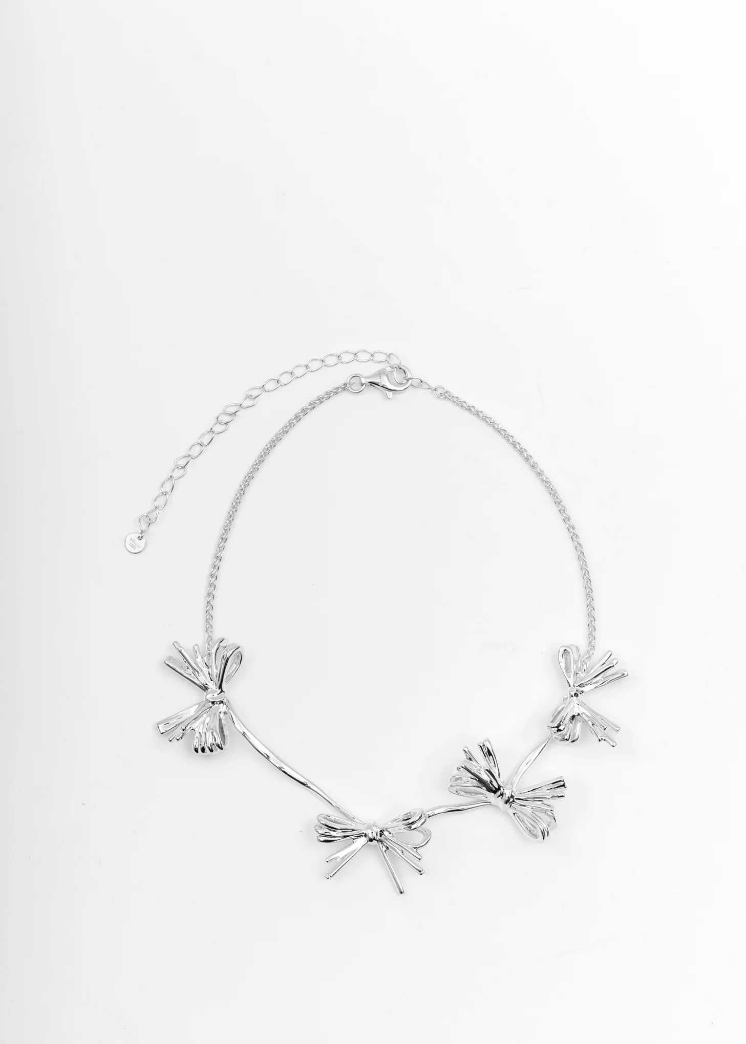 Silver Straw Bow Choker