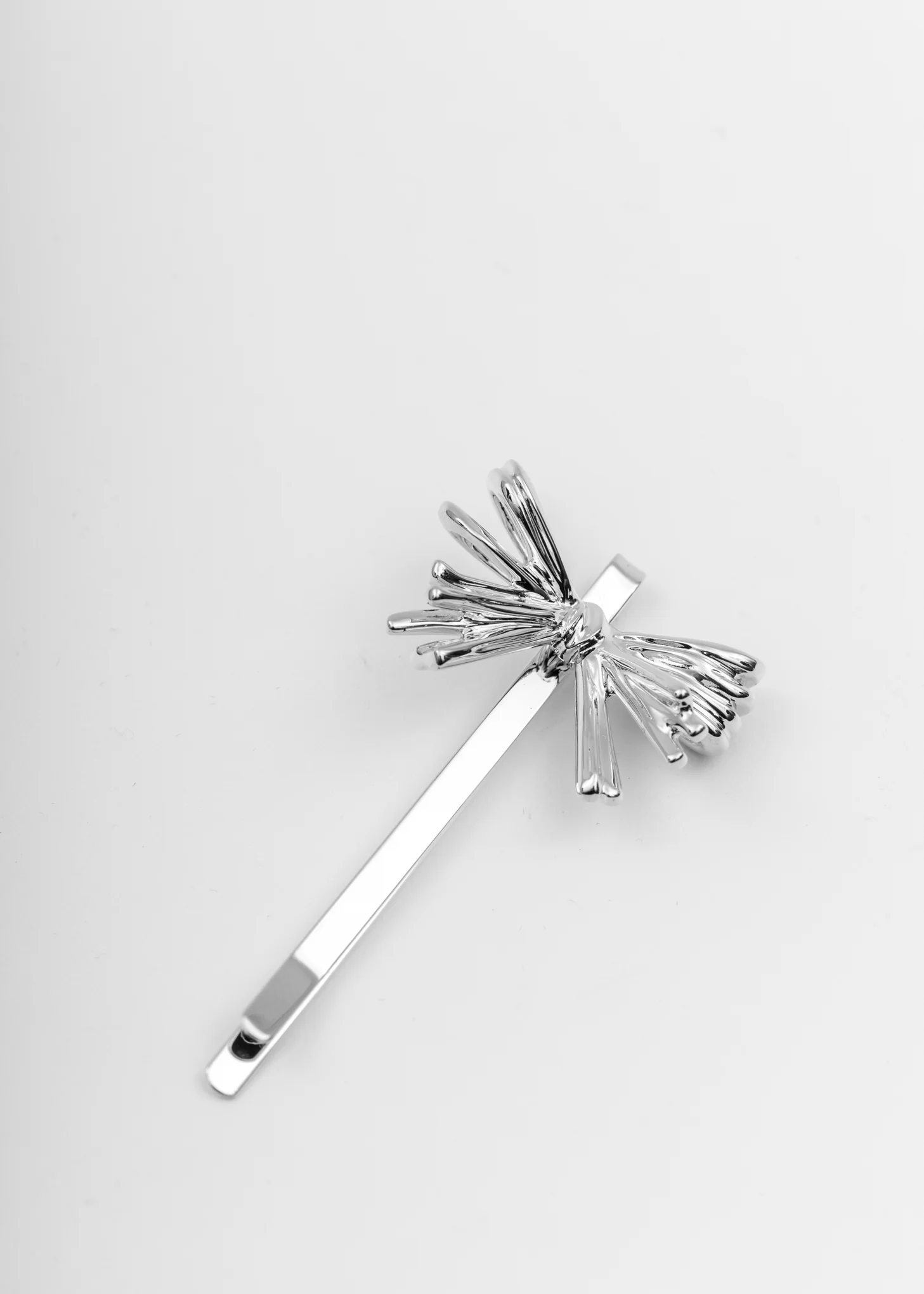 Silver Straw Bow Hairpin