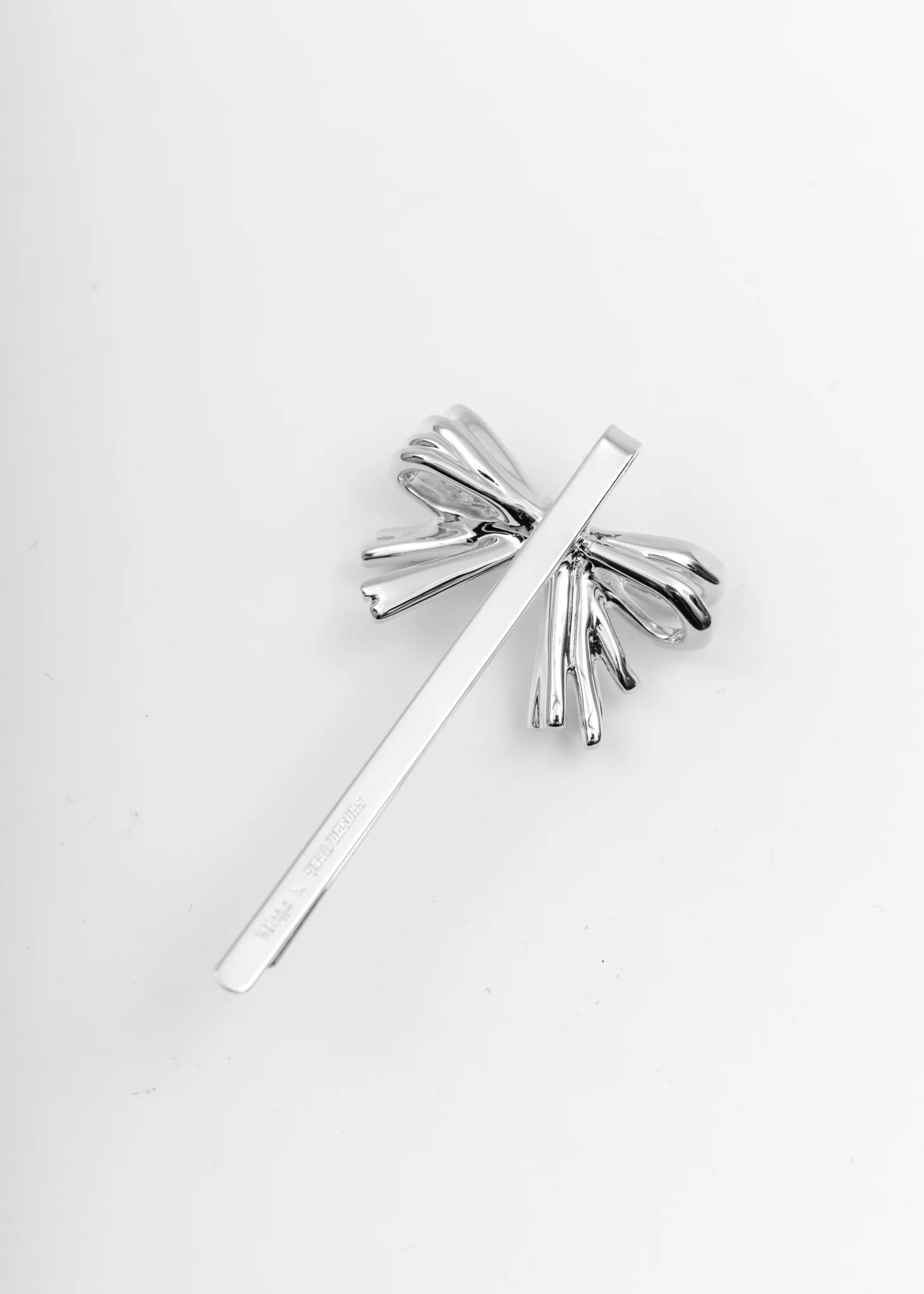 Silver Straw Bow Hairpin - Image 3