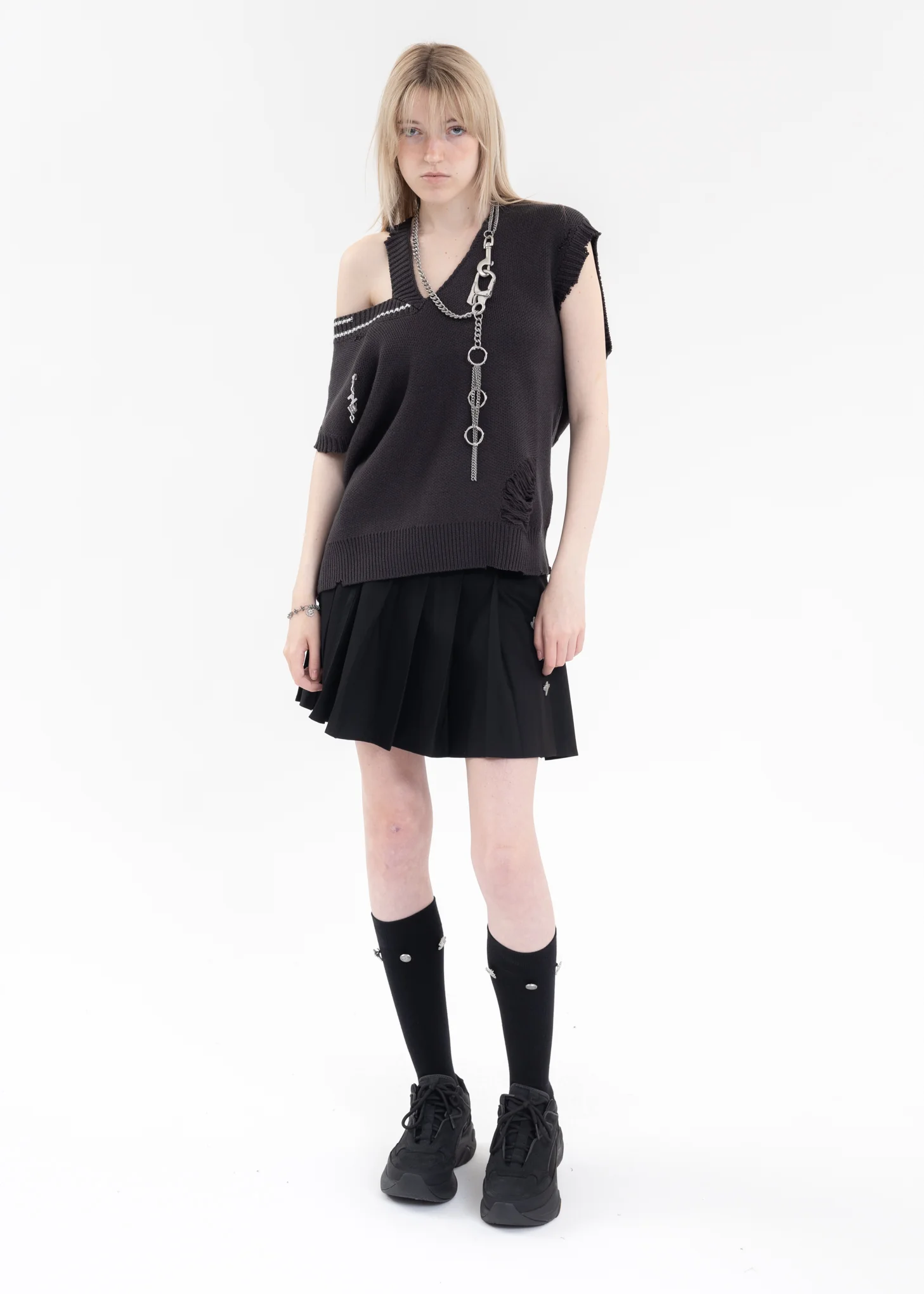 Silver Thorns And Chain Pants Chain - Image 3