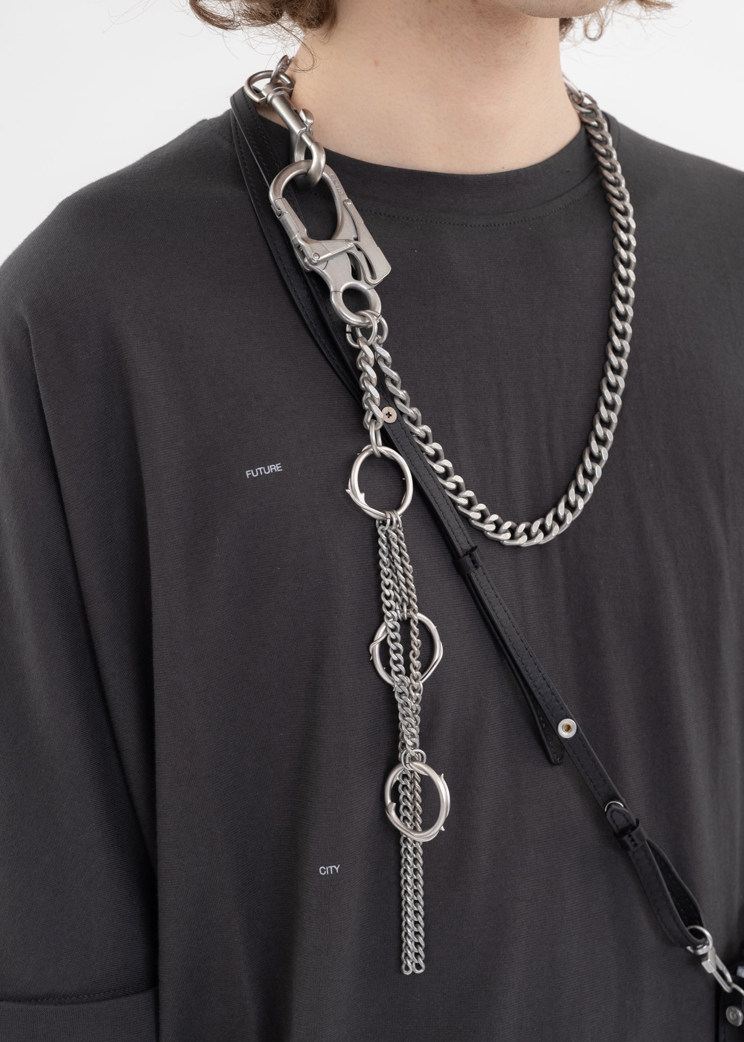 Silver Thorns And Chain Pants Chain