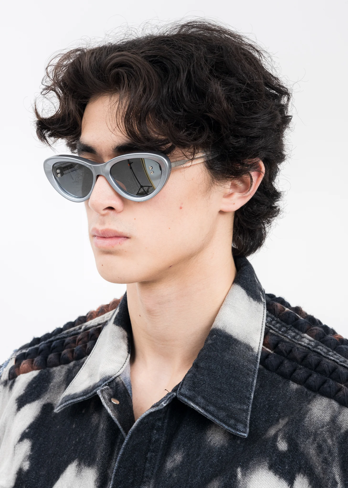 Silver UPCYCLE METAL FLAME Sunglasses - Image 2