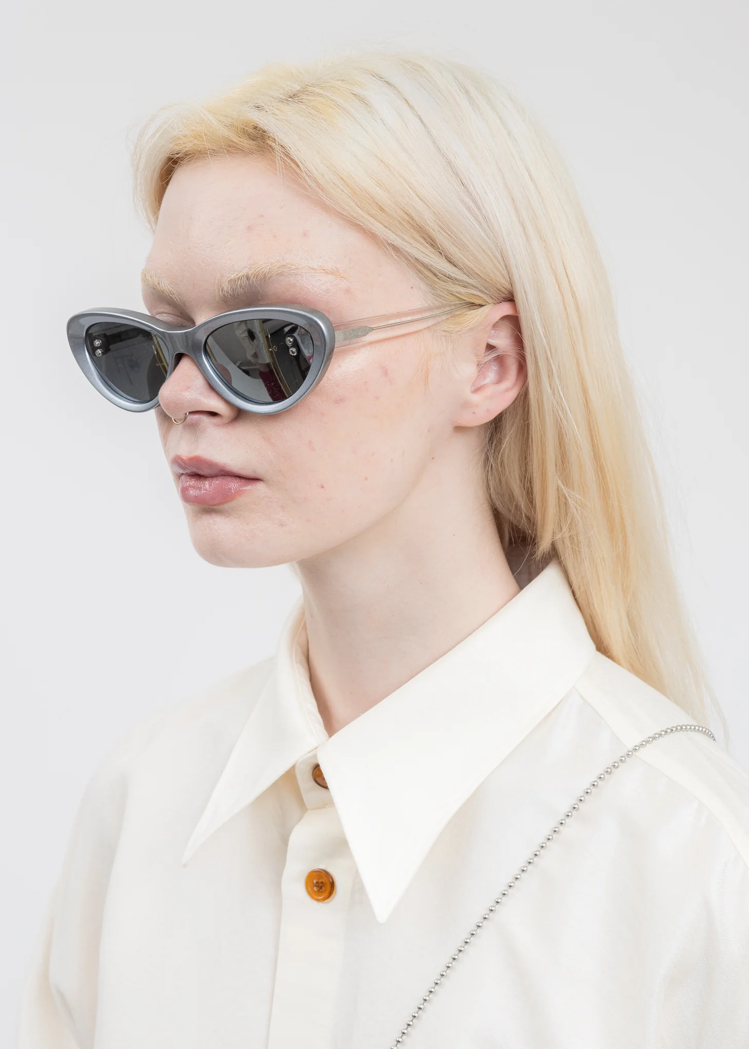 Silver UPCYCLE METAL FLAME Sunglasses - Image 2