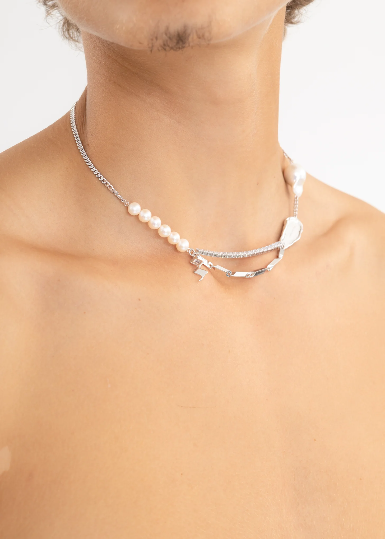 Silver Wave Necklace / Chocker - Image 5