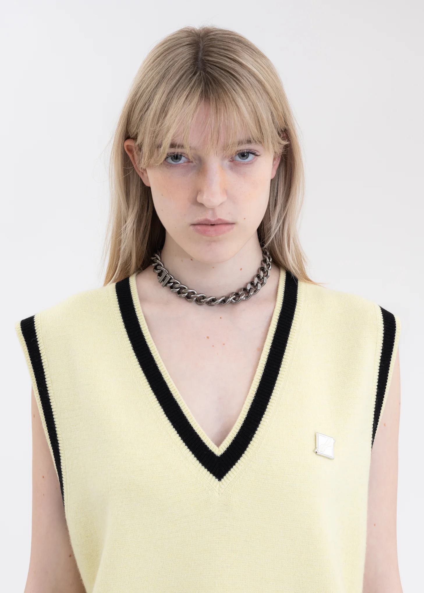 SILVER2 '11' LOGO CHUNKY CHAIN CHOKER - Image 2