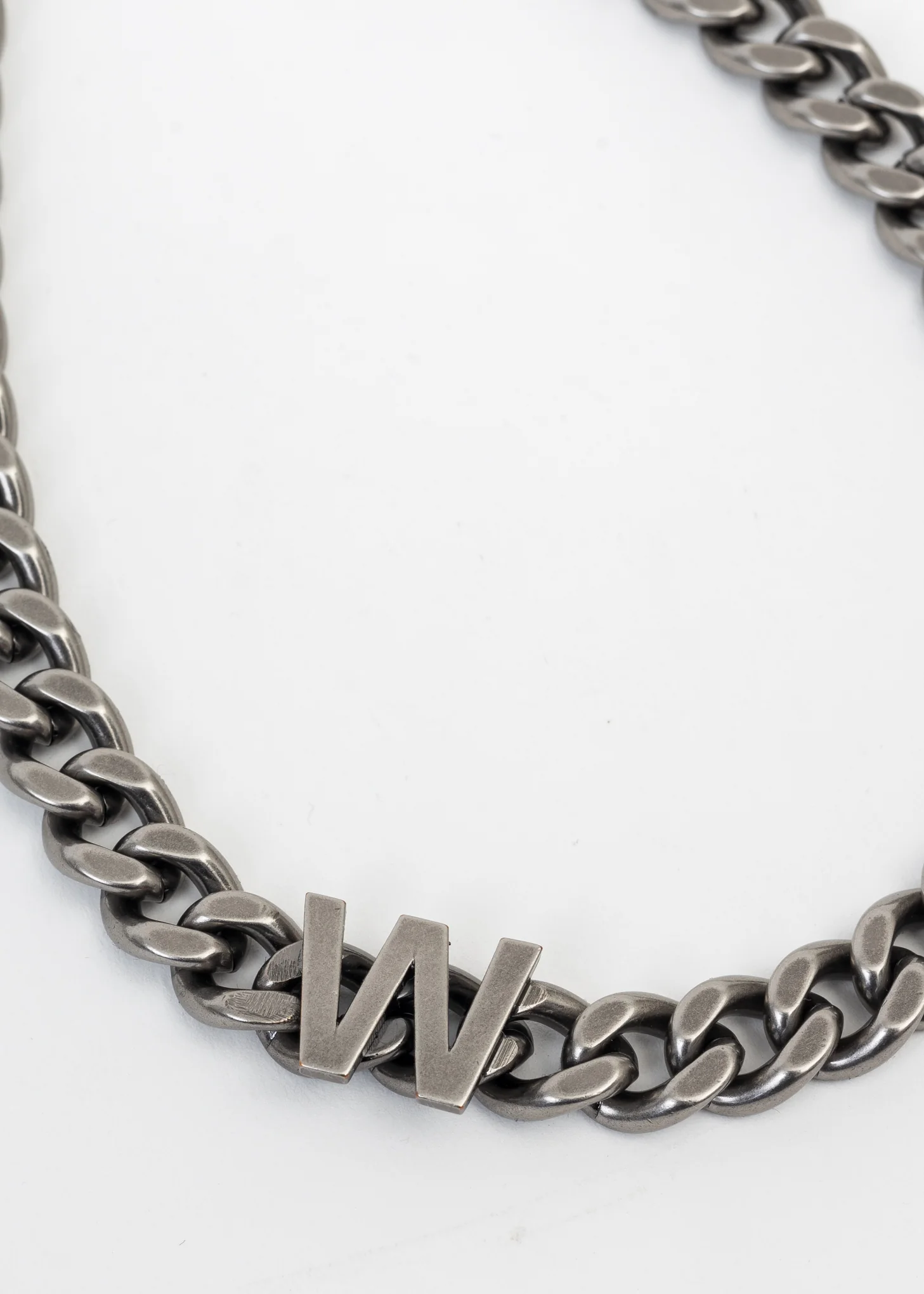SILVER2 'W' LOGO MEDIUM CHAIN CHOKER - Image 5