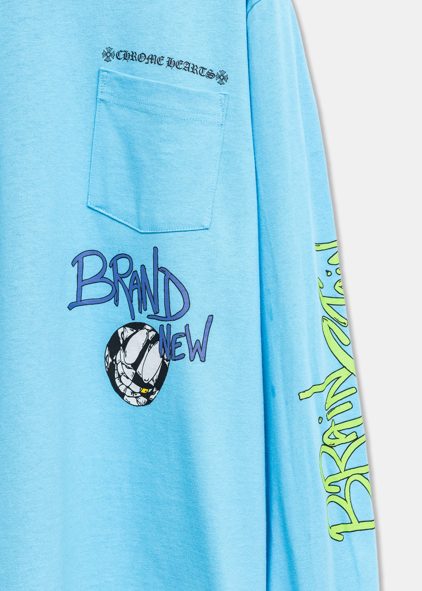 Sky Blue Chrome Hearts x Matty Boy Long Sleeve T-Shirt - Image 3