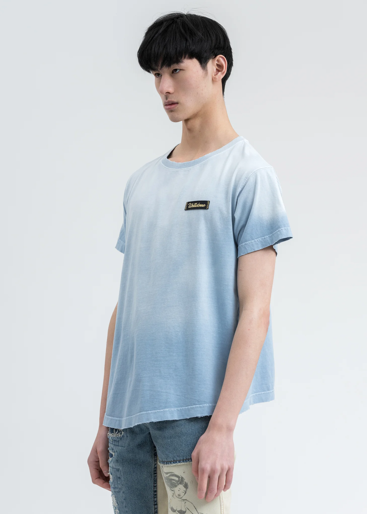 Sky Color Butterfly Washed T-Shirt - Image 3