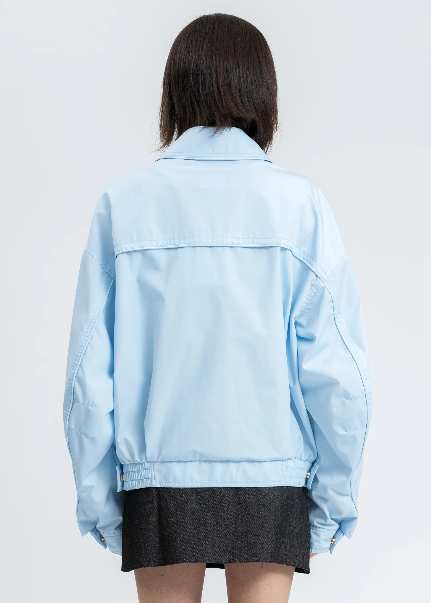 Sky Color Logo Embroidery and Piping Printed Jacket - Image 4