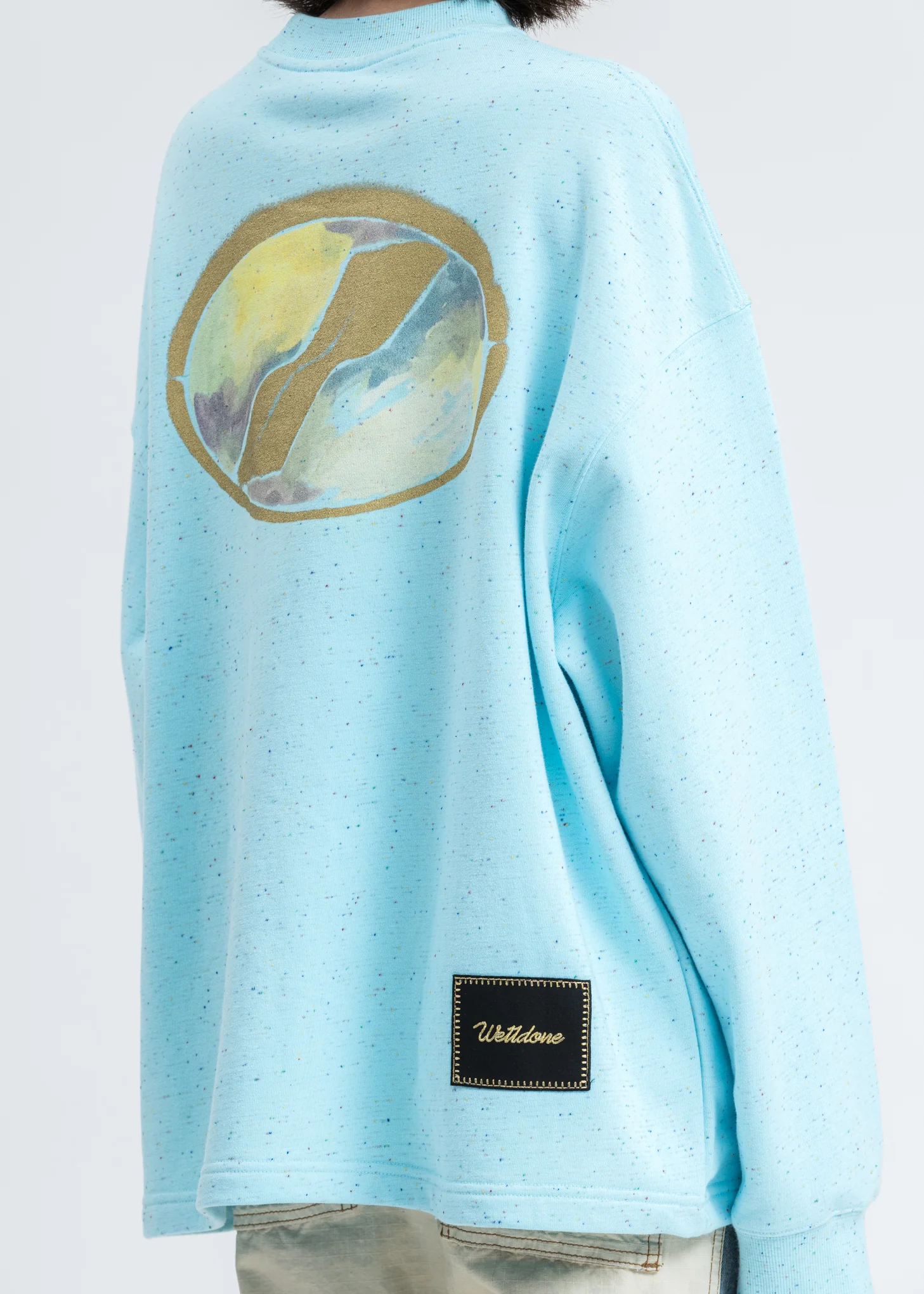 Sky Color Logo Print Long Sleeve Shirt - Image 2