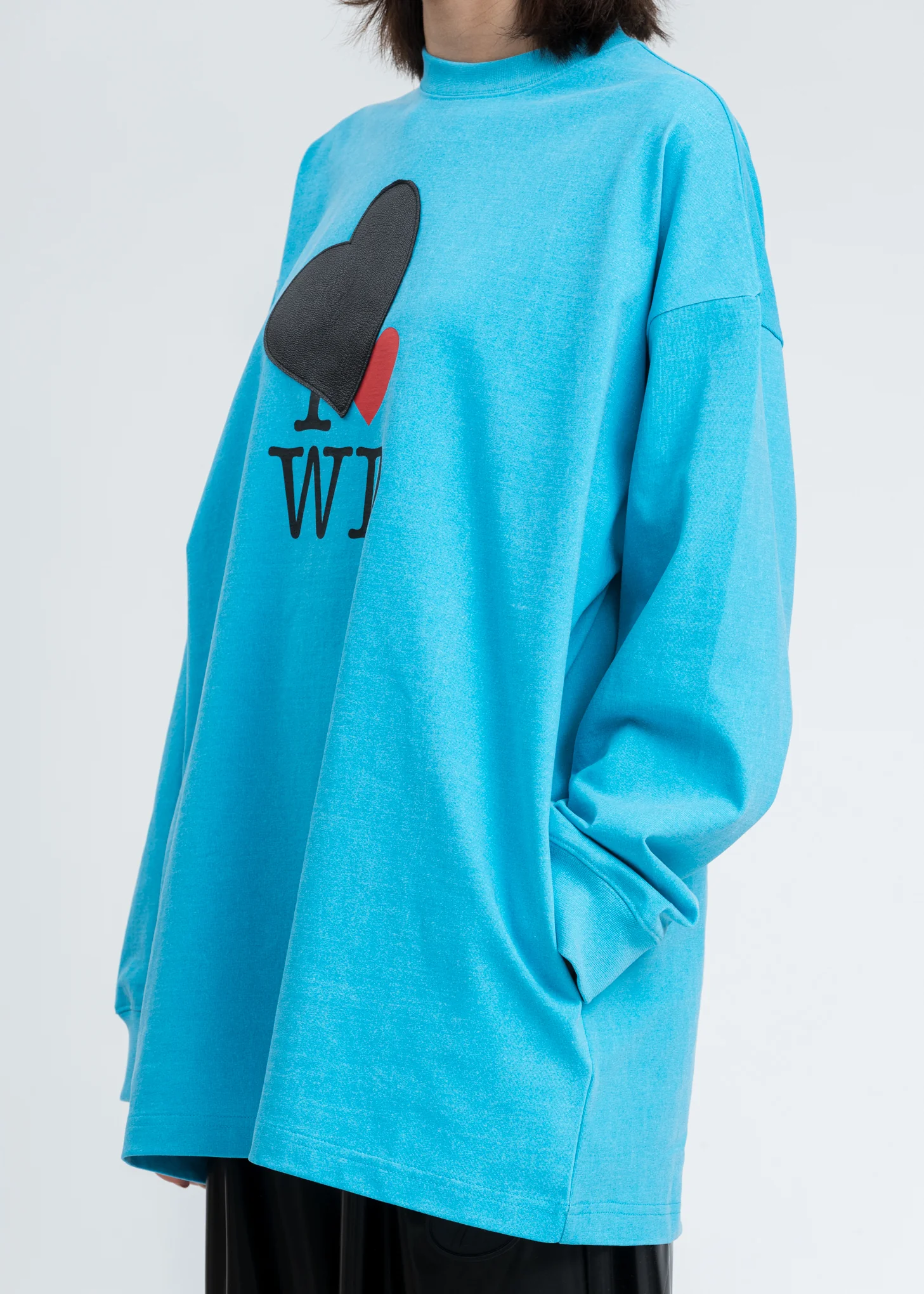 Sky Heart Patch 'I Love WD' Long Sleeve Shirt - Image 2
