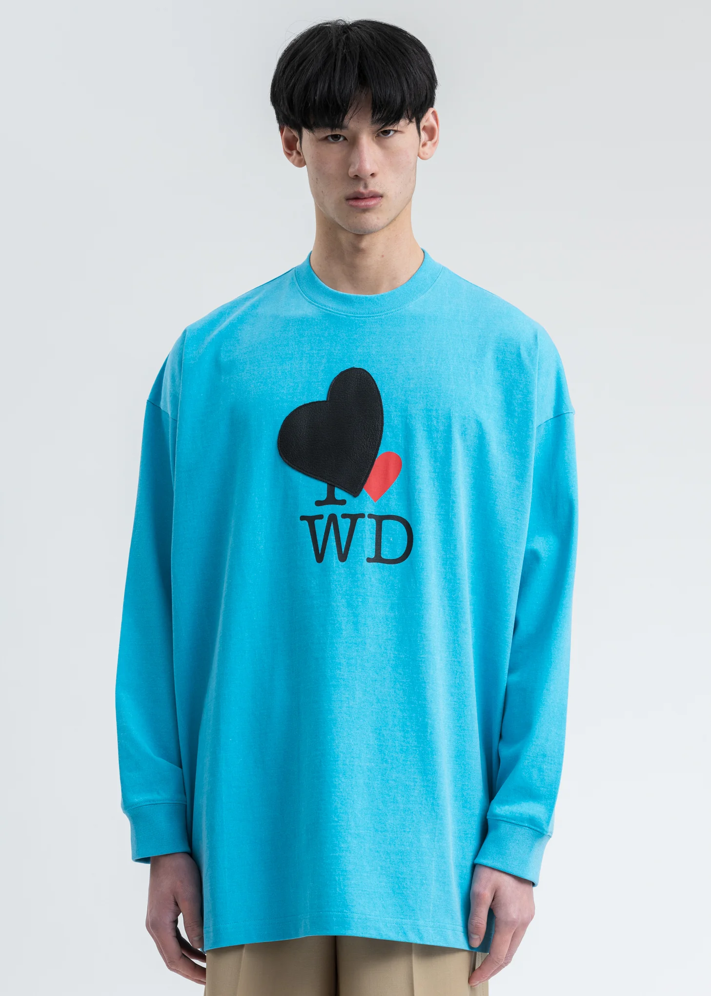 Sky Heart Patch 'I Love WD' Long Sleeve Shirt