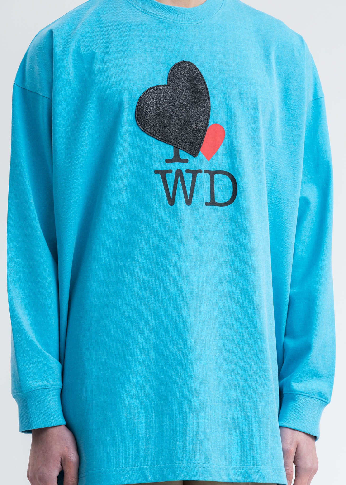 Sky Heart Patch 'I Love WD' Long Sleeve Shirt - Image 6