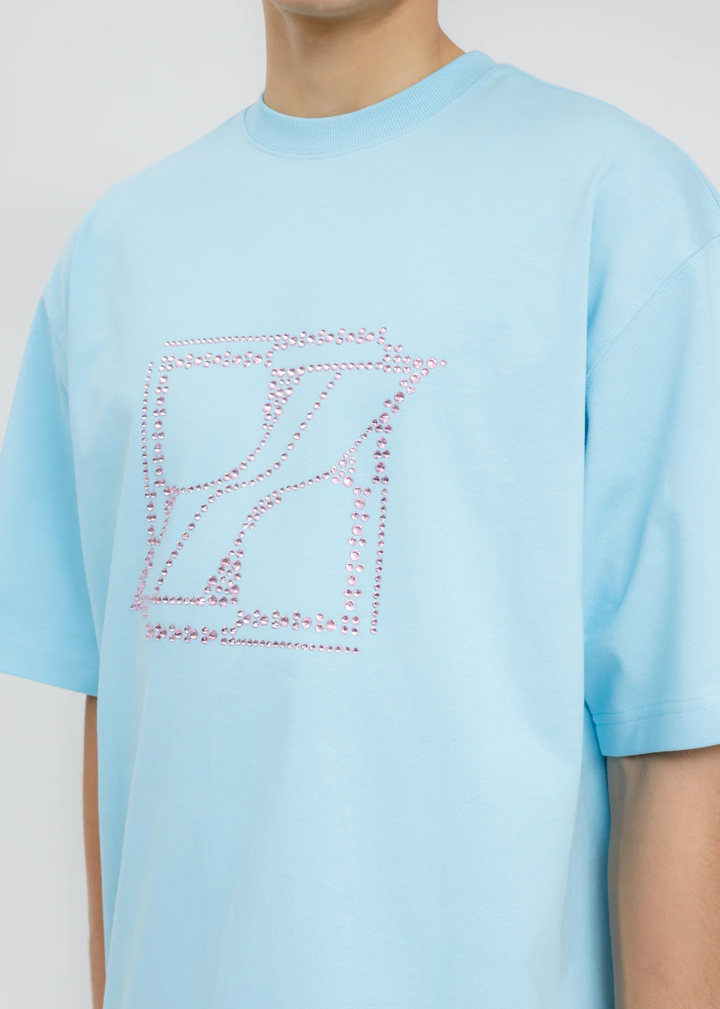 Sky WE11DONE Crystal Logo T-Shirt - Image 4