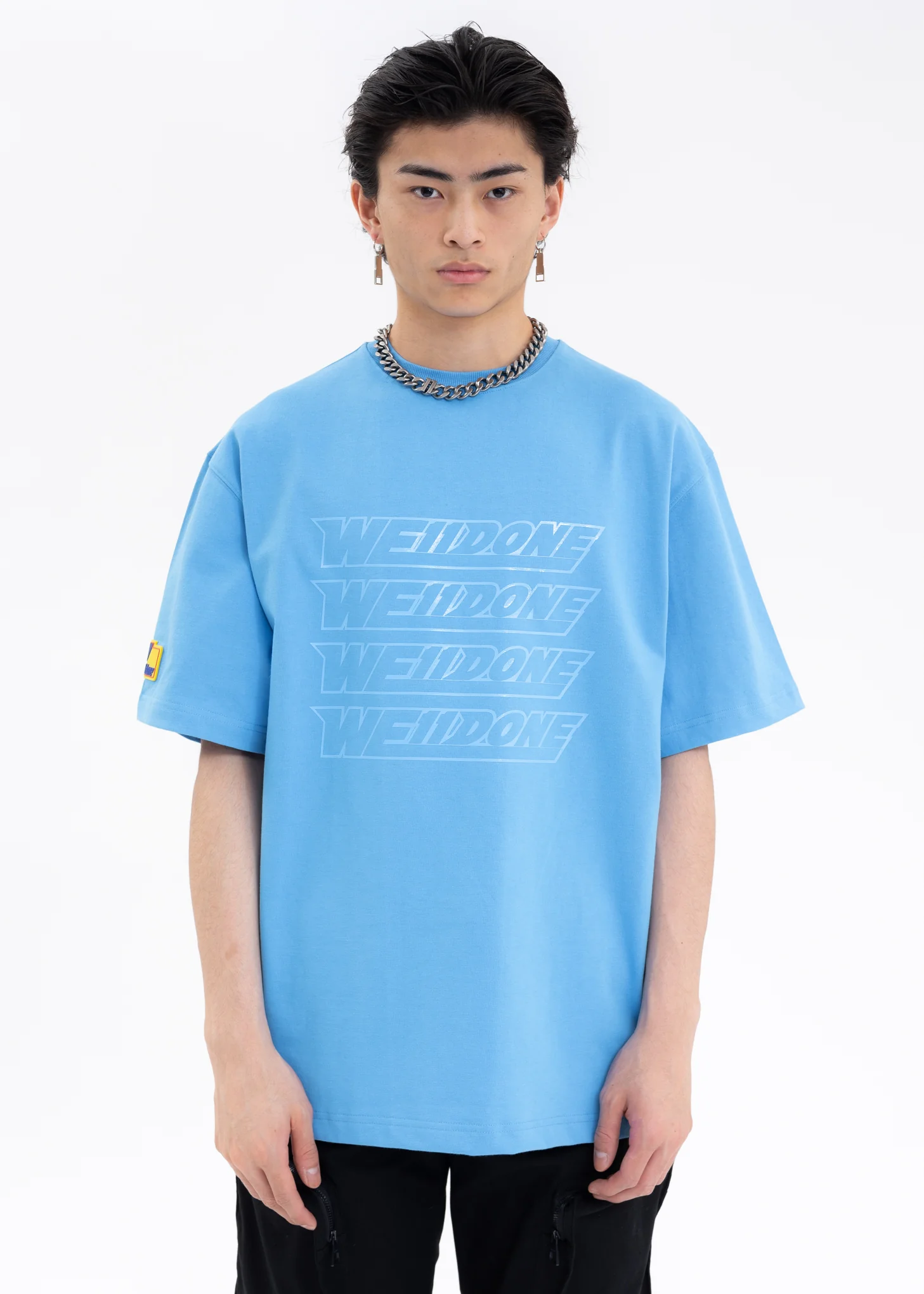 SKY WE11DONE SIMPLE FRONT T-SHIRT