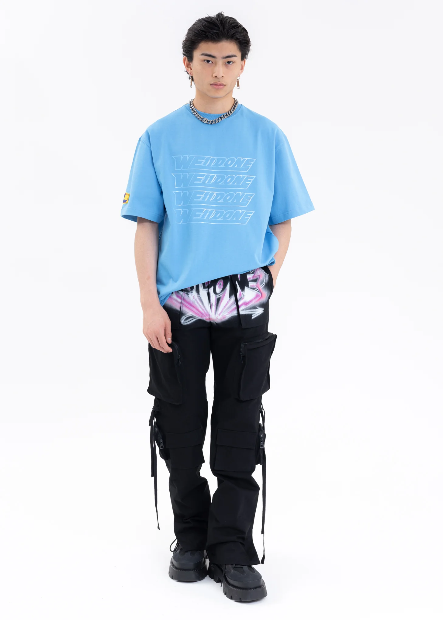 SKY WE11DONE SIMPLE FRONT T-SHIRT - Image 6