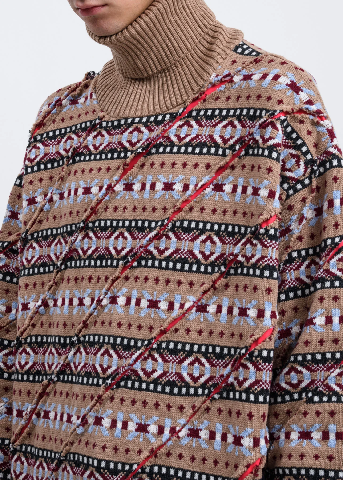 Slashed Knit Turtleneck - Image 3