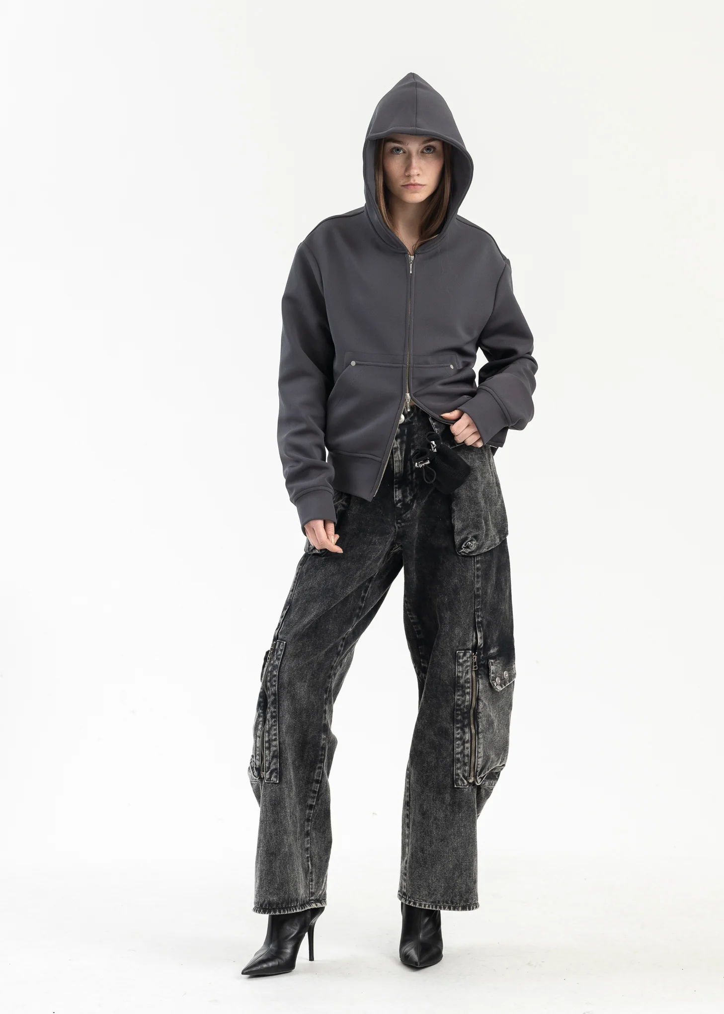 SLATE CARDI KNIT HOODIE - Image 5