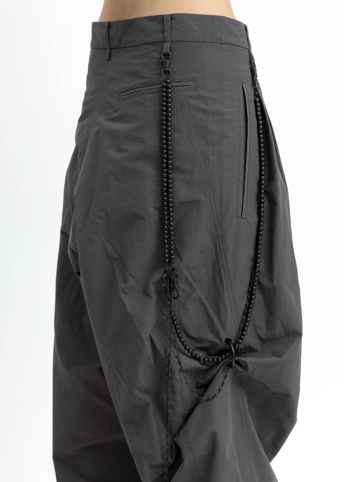 Slate Grey Chained Wide Pants - Image 4