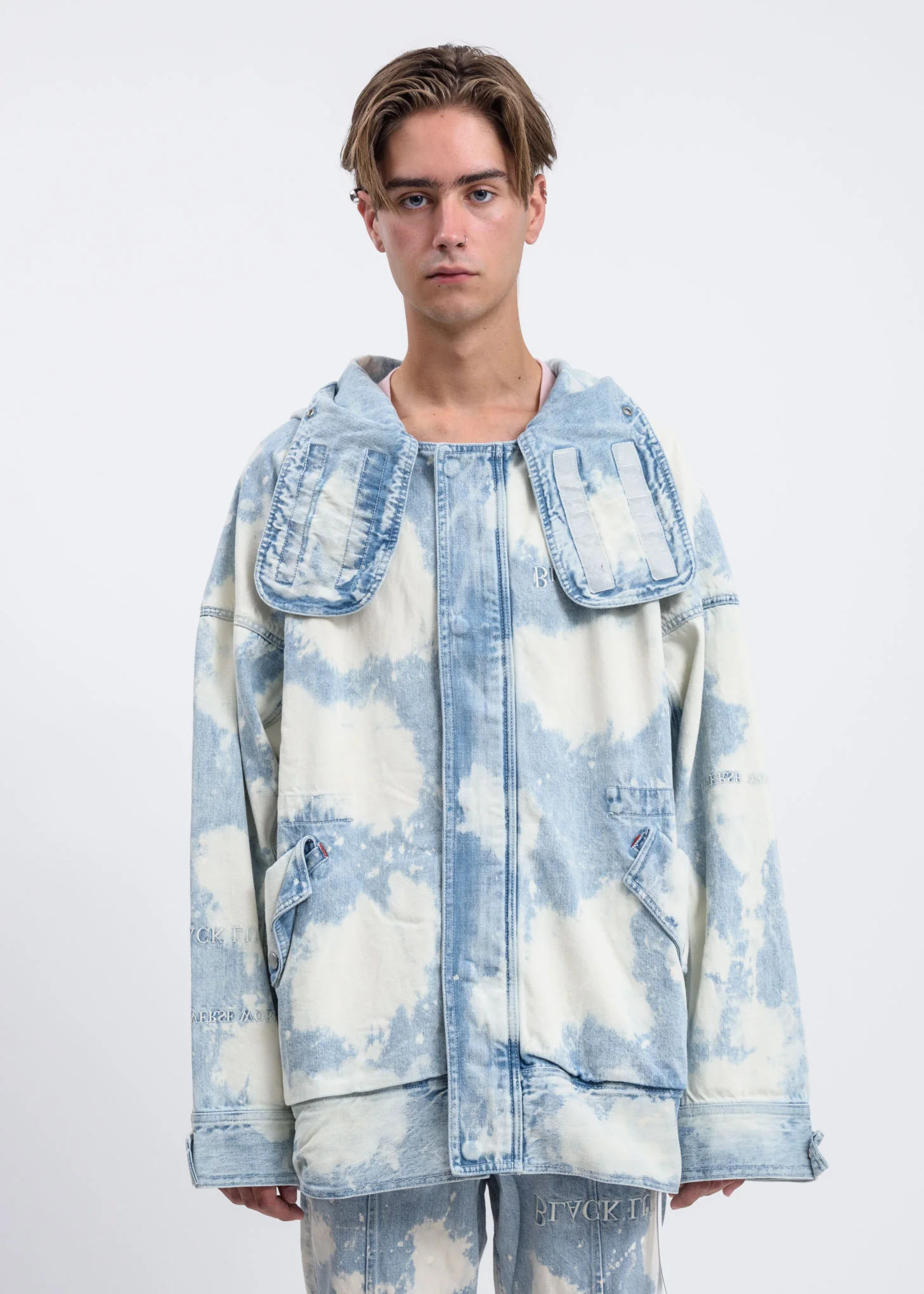 Splatter Denim Hooded Jacket
