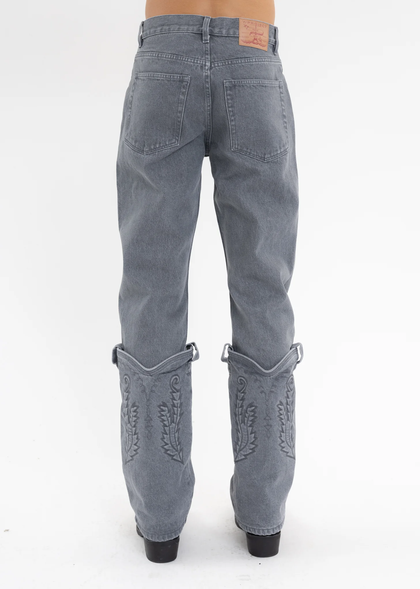 STEEL GREY CLASSIC COWBOY CUFF JEANS - Image 2