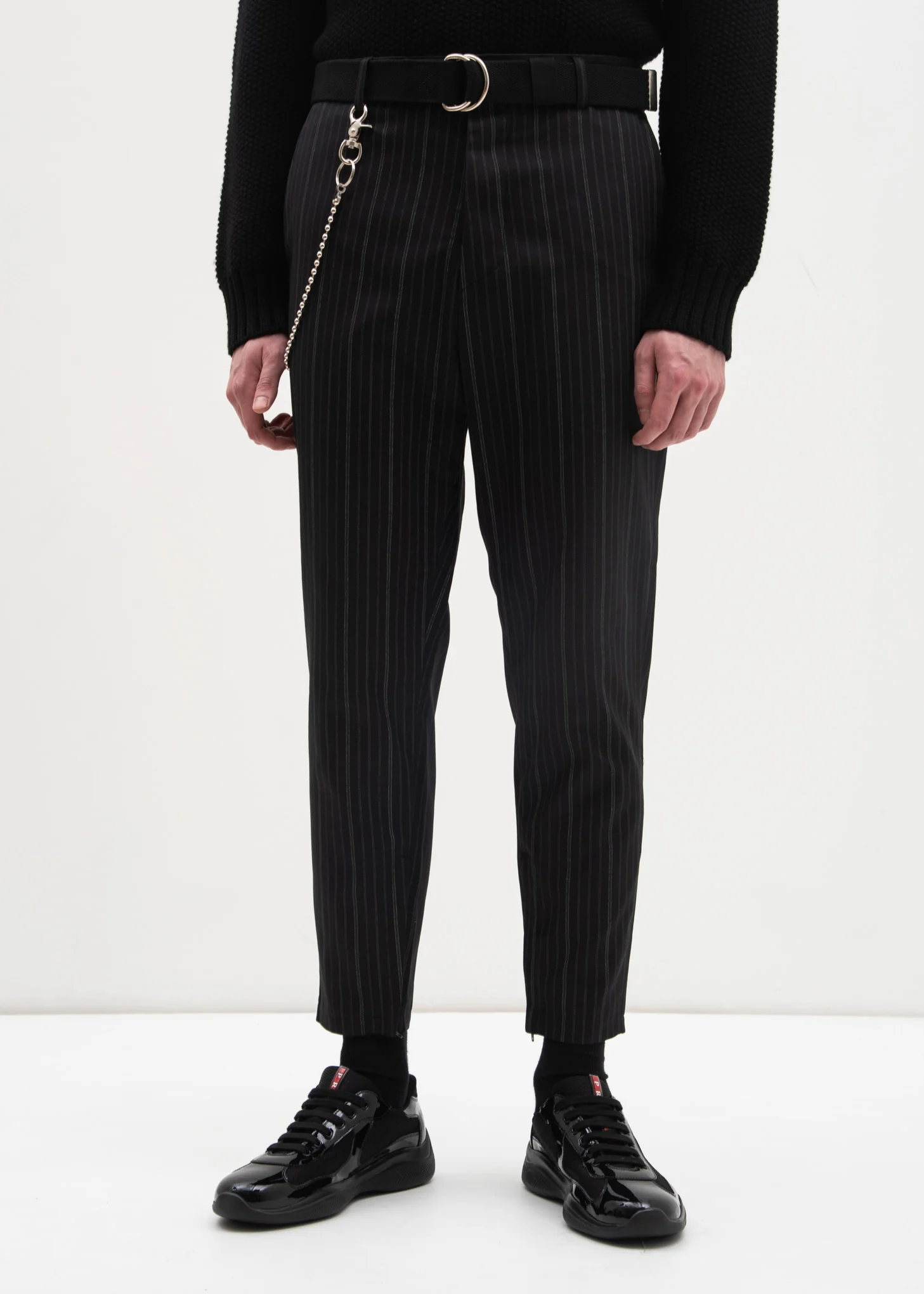 Stripe Trouser w/ Chain