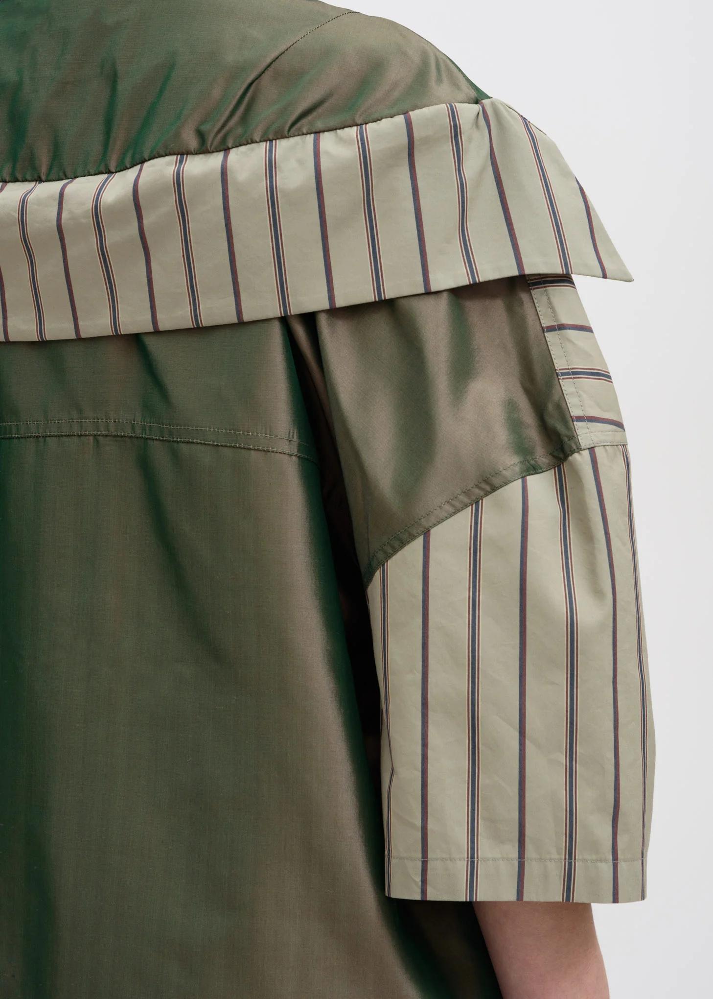 Stripe Zip Up Oversized Shirt - Image 4
