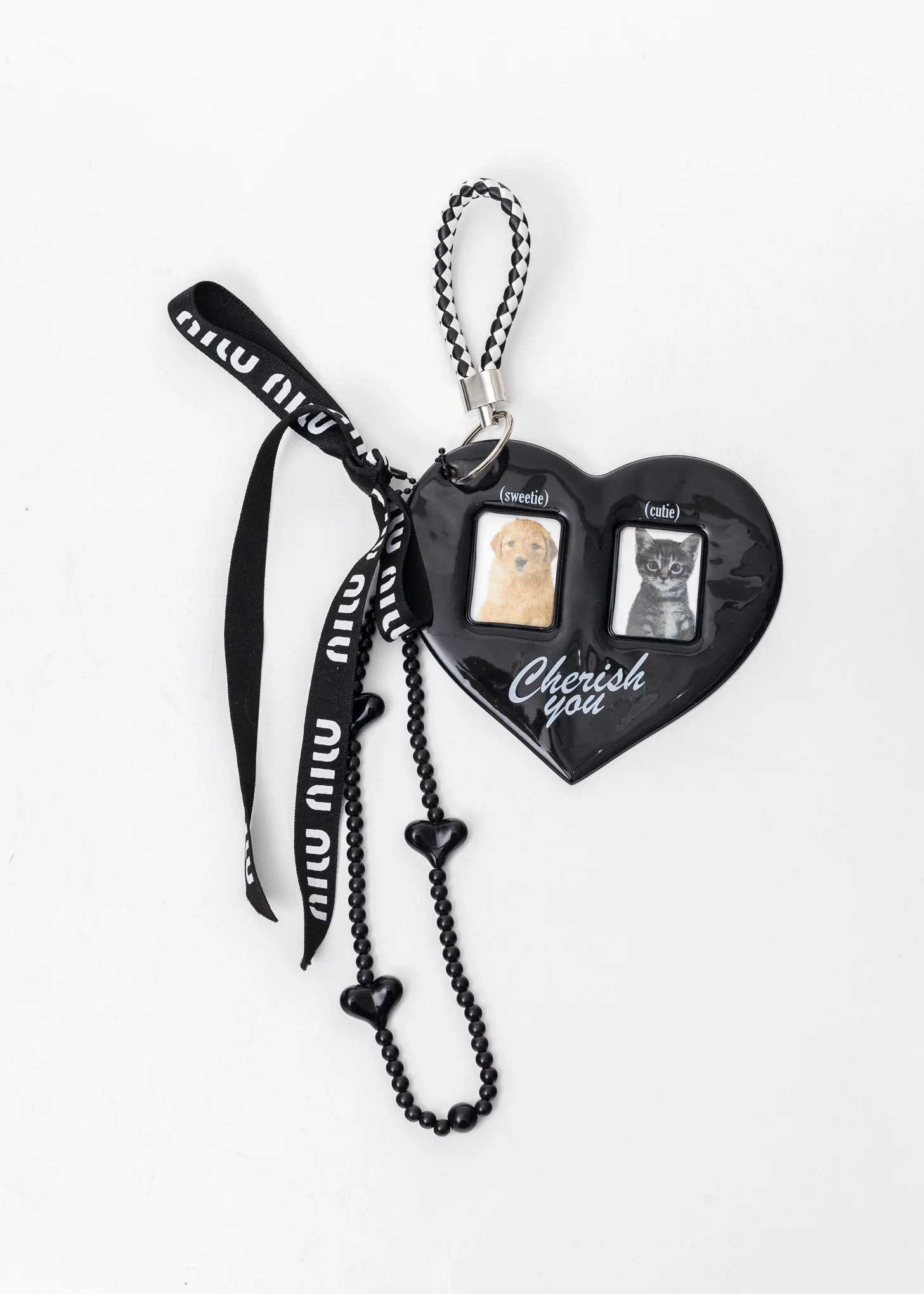 Sweeties and Cuties Heart Photo Keyring