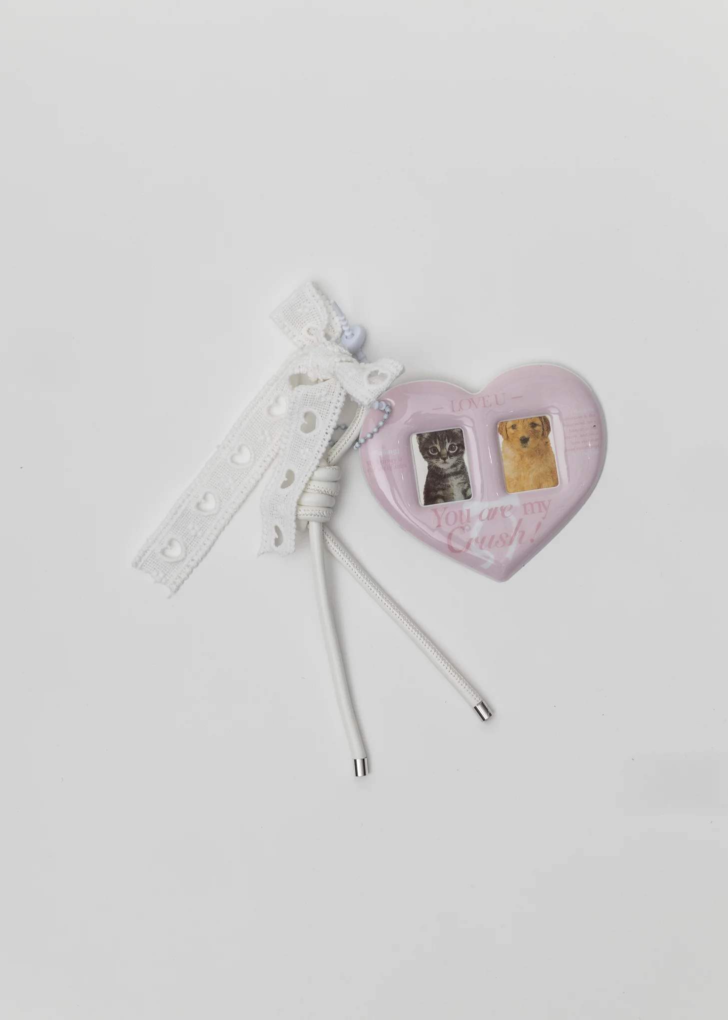 Sweeties and Cuties Heart Photo Keyring - Image 3