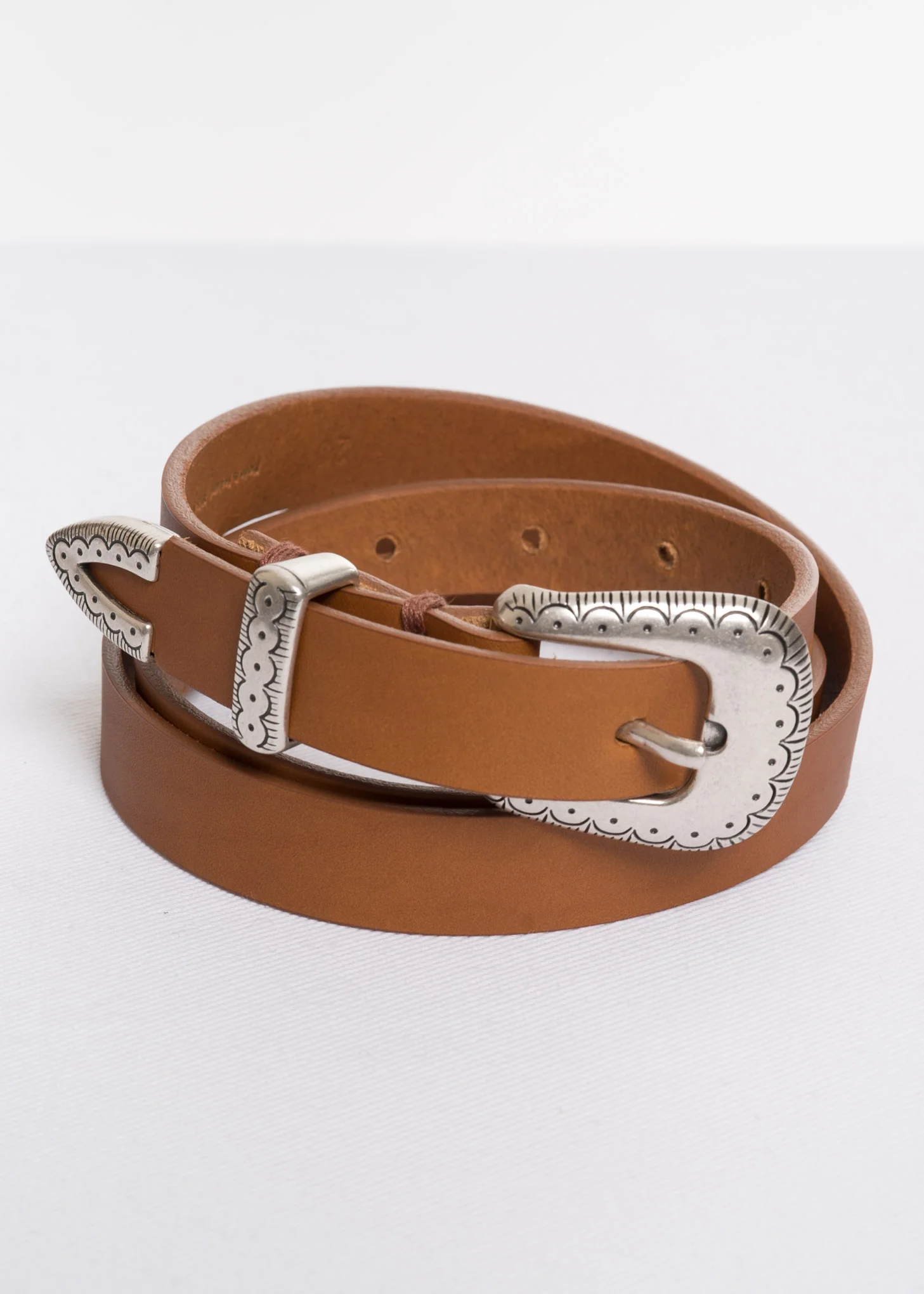 Tan Glock Western Leather Belt