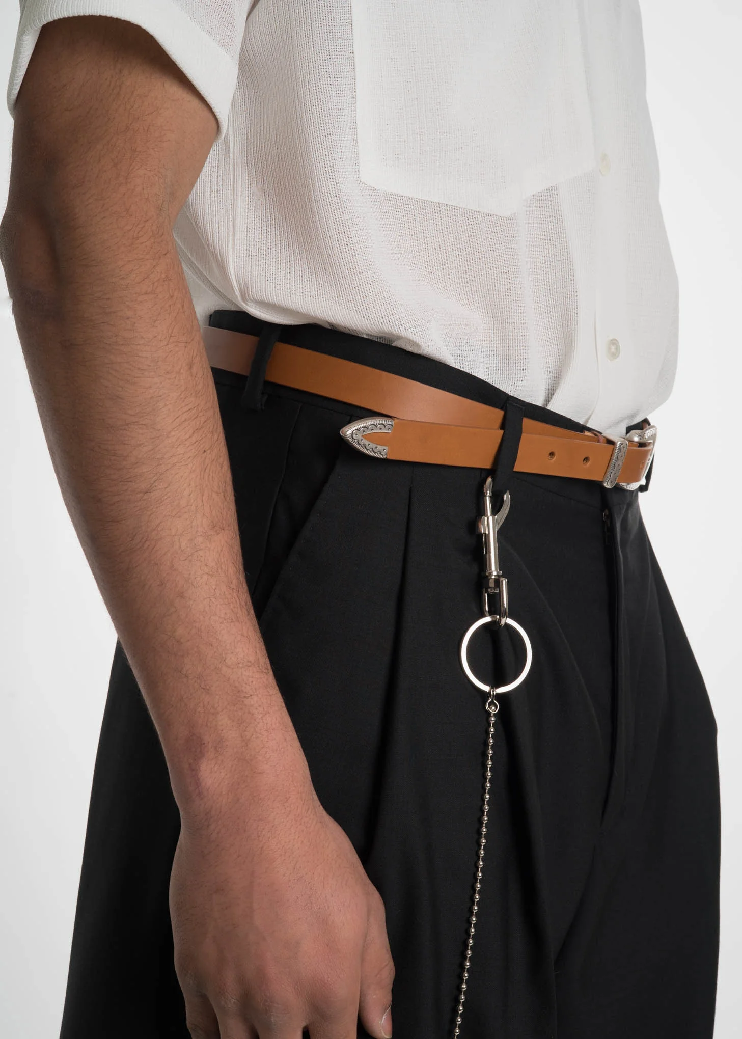 Tan Glock Western Leather Belt - Image 5
