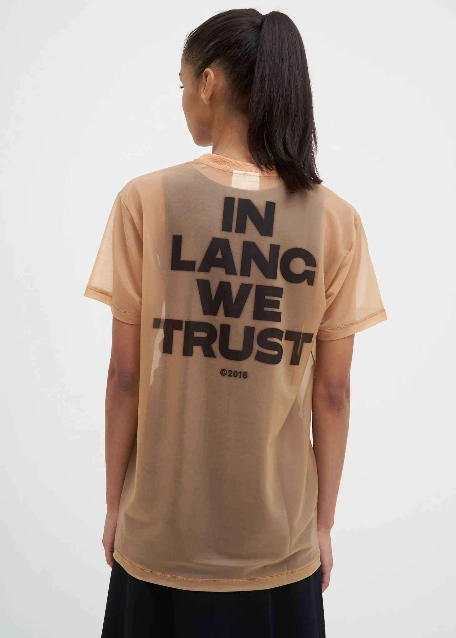 Tan Sheer Brian Roettinger Logo Hack T-Shirt