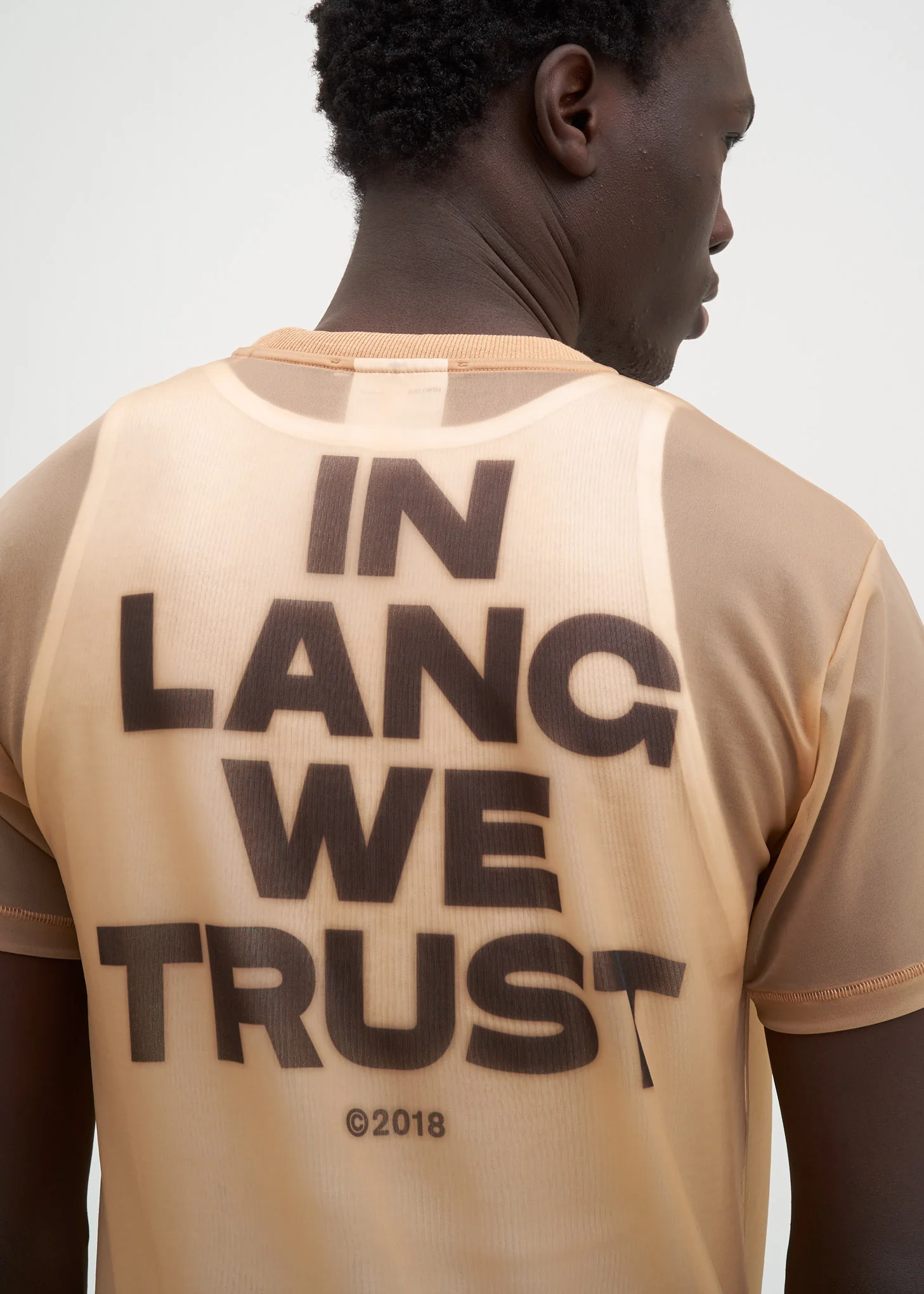 Tan Sheer Brian Roettinger Logo Hack T-Shirt - Image 4