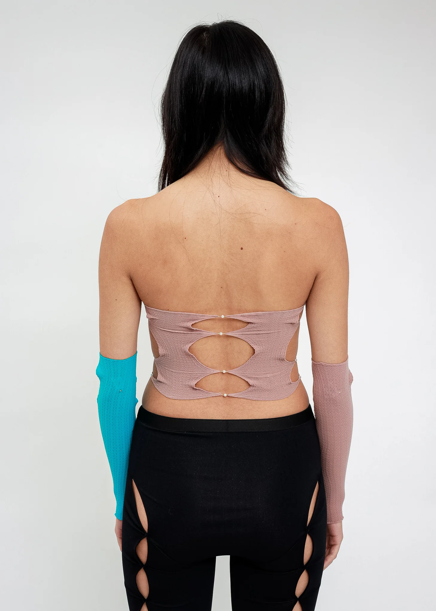 Tea Rose Multi Cutout Tube Top - Image 5