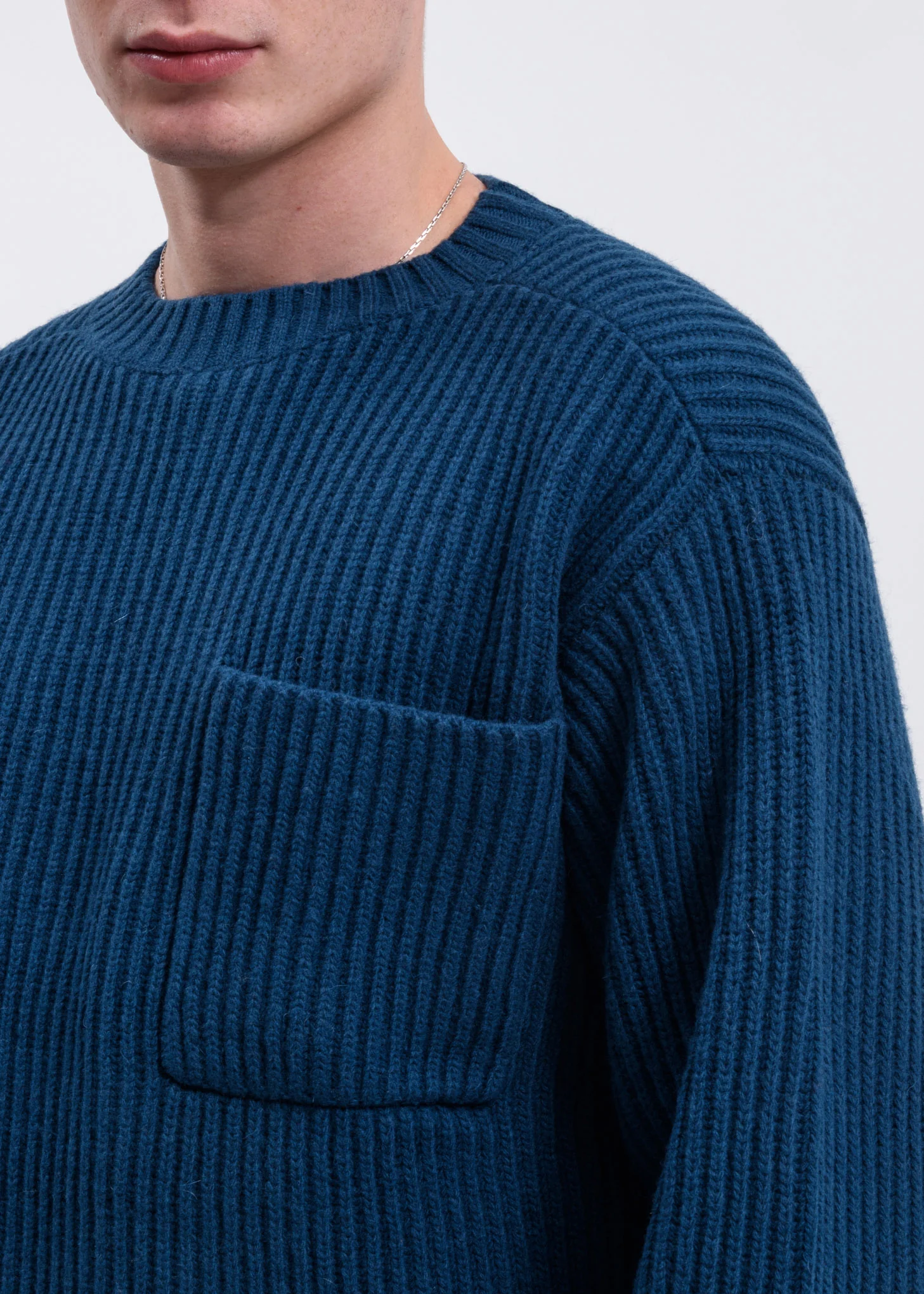 Teal Bunker Wool Sweater - Image 3