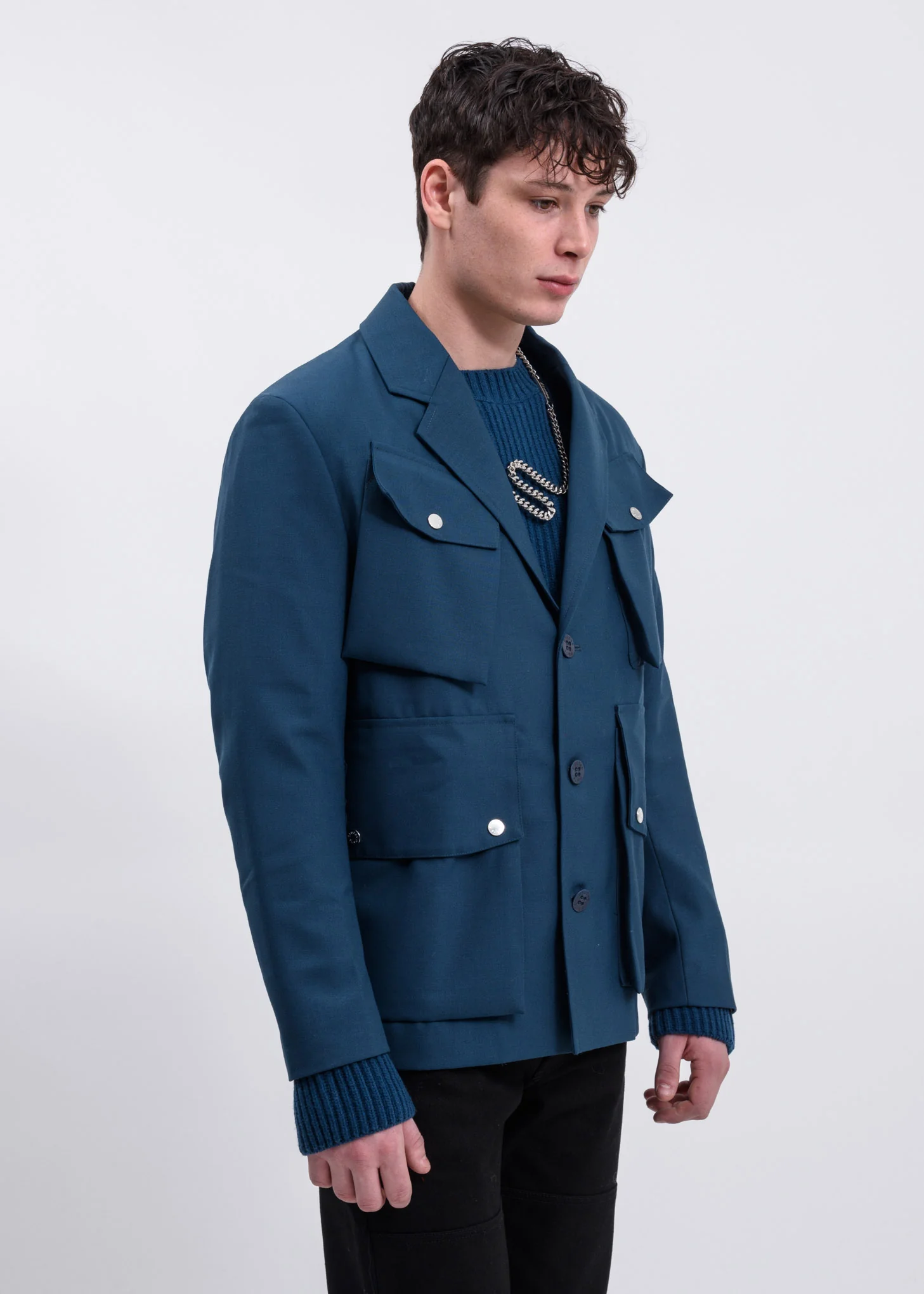 Teal Earth Pocket Blazer
