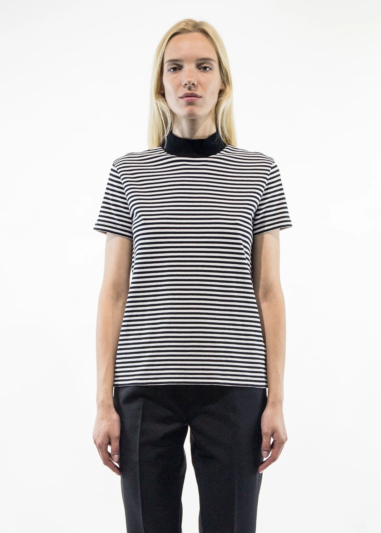 Tiphaine Black Striped Tee-Shirt - Image 3