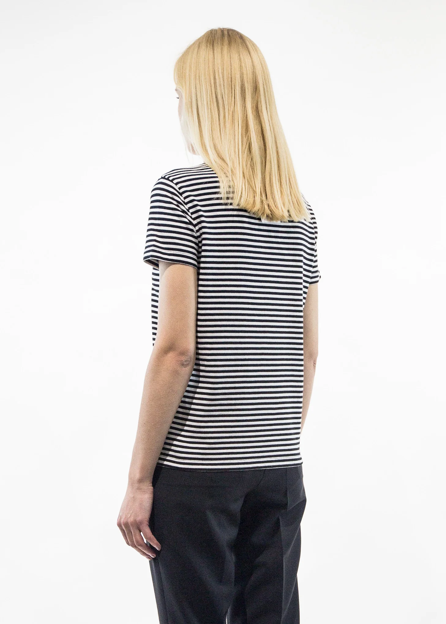 Tiphaine Black Striped Tee-Shirt - Image 4