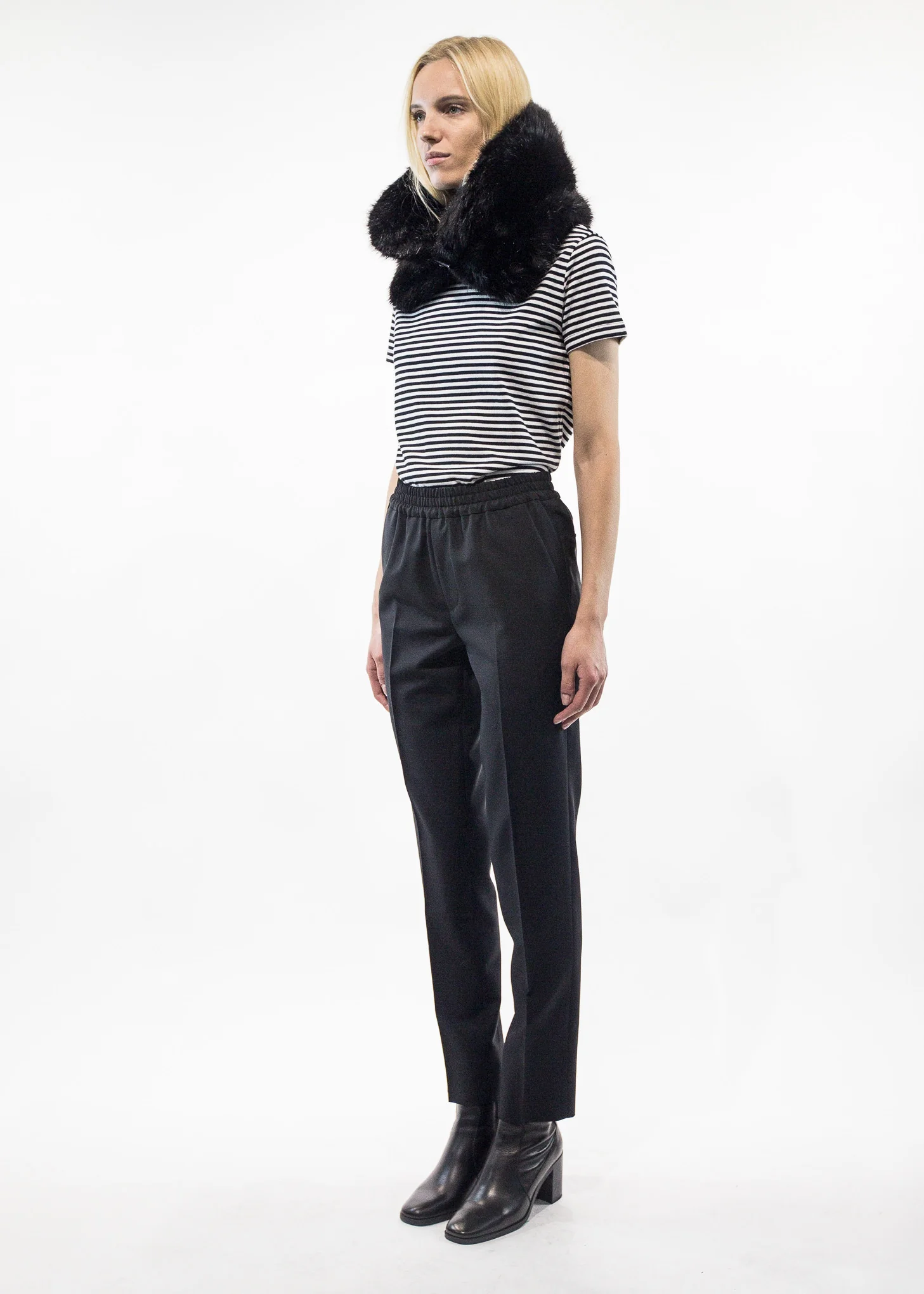 Tiphaine Black Striped Tee-Shirt - Image 5