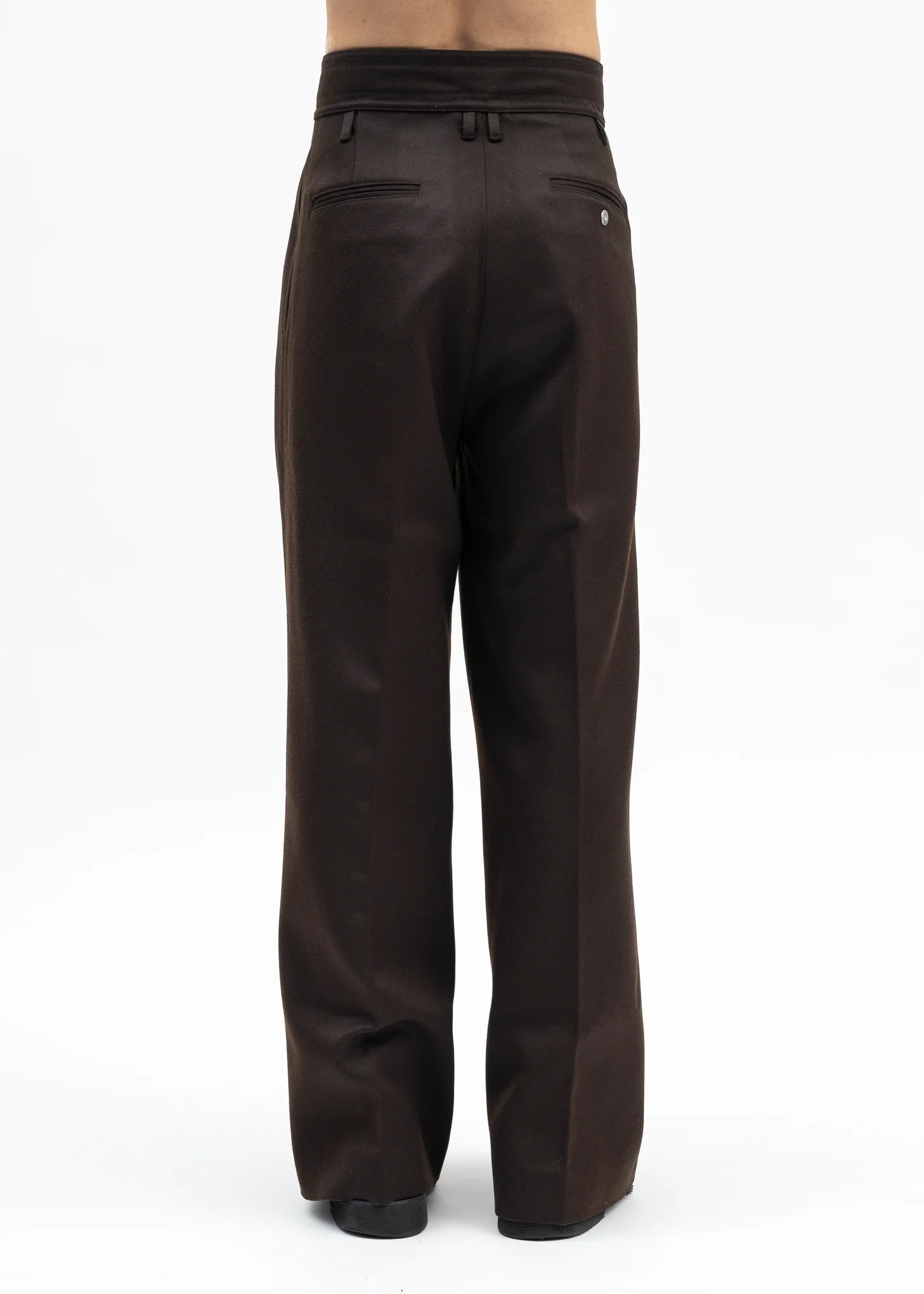 TOBACCO HEAVY TUXEDO REICH PLEATED TROUSERS - Image 4