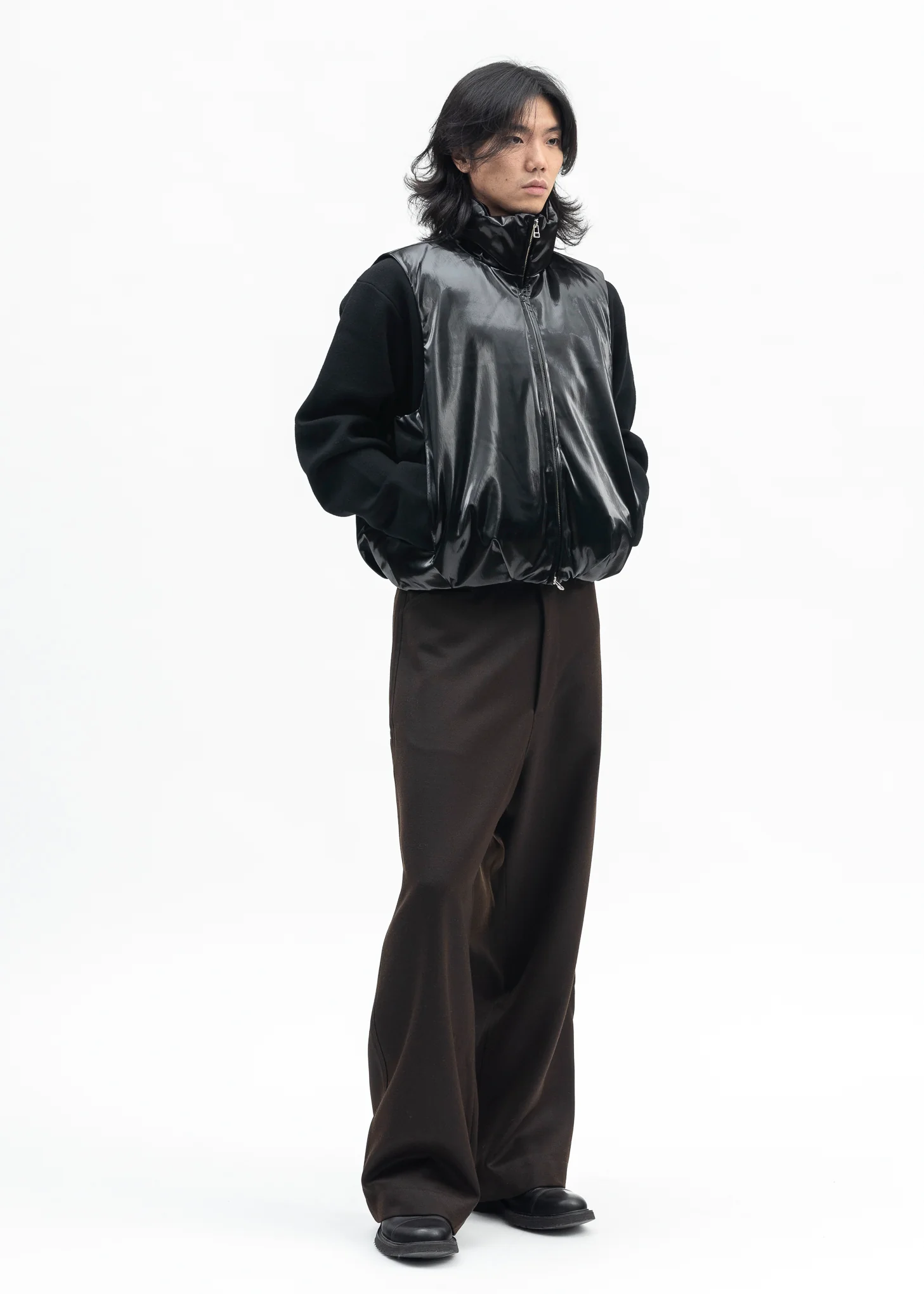 TOBACCO HEAVY TUXEDO TROTTI BAGGY TROUSERS - Image 6