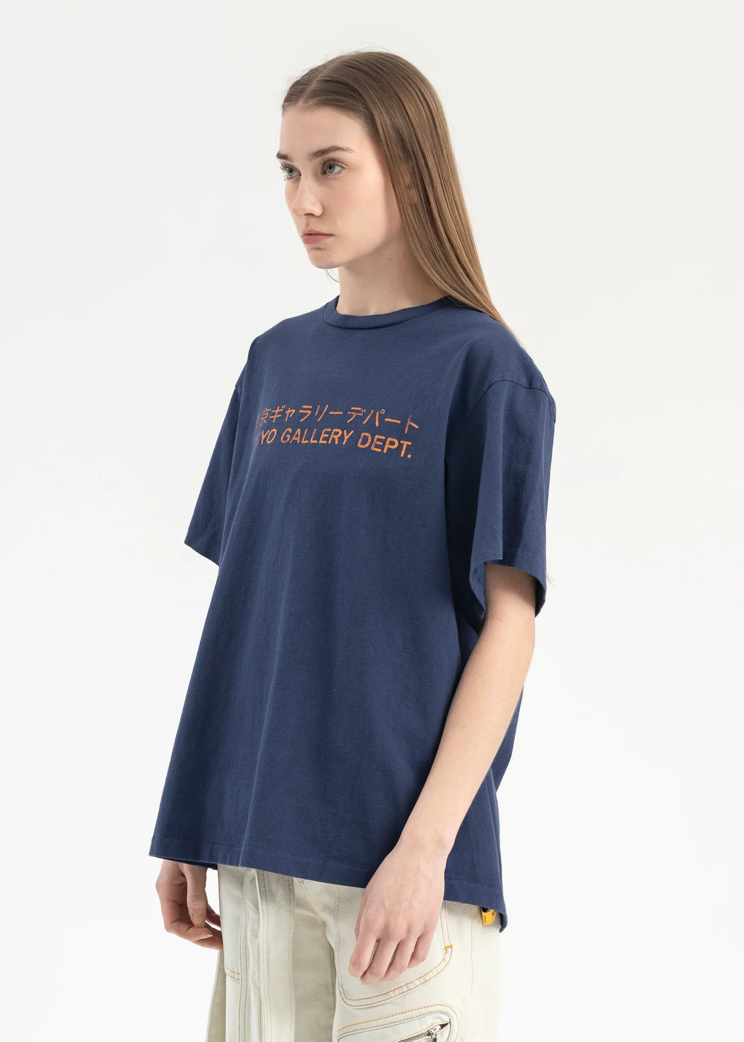 Tokyo Navy Blue Orange Tee - Image 3