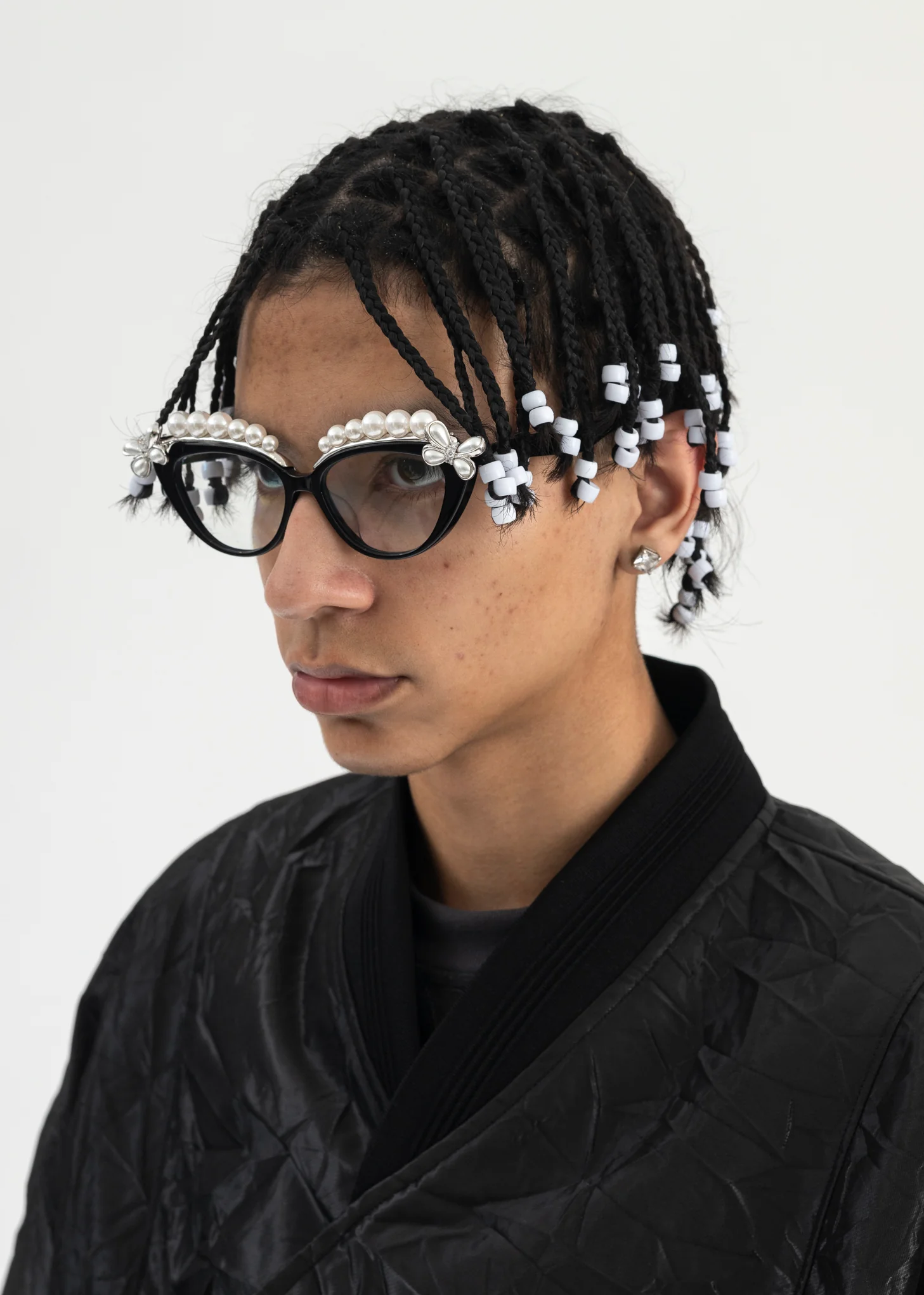 Transparent Pearl Eyebrow  Sunglasses (Plain) - Image 3