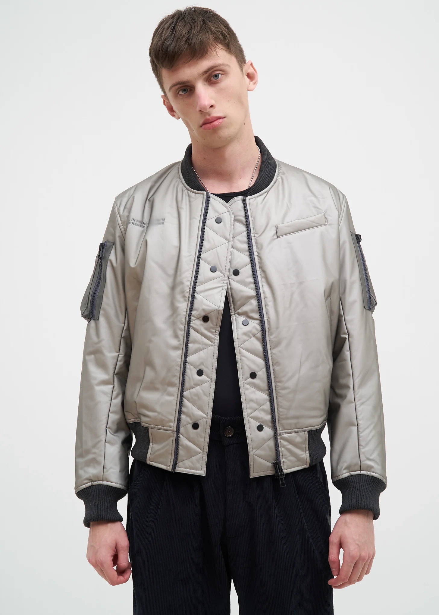 Transparent Quilted MA-1 Jacket