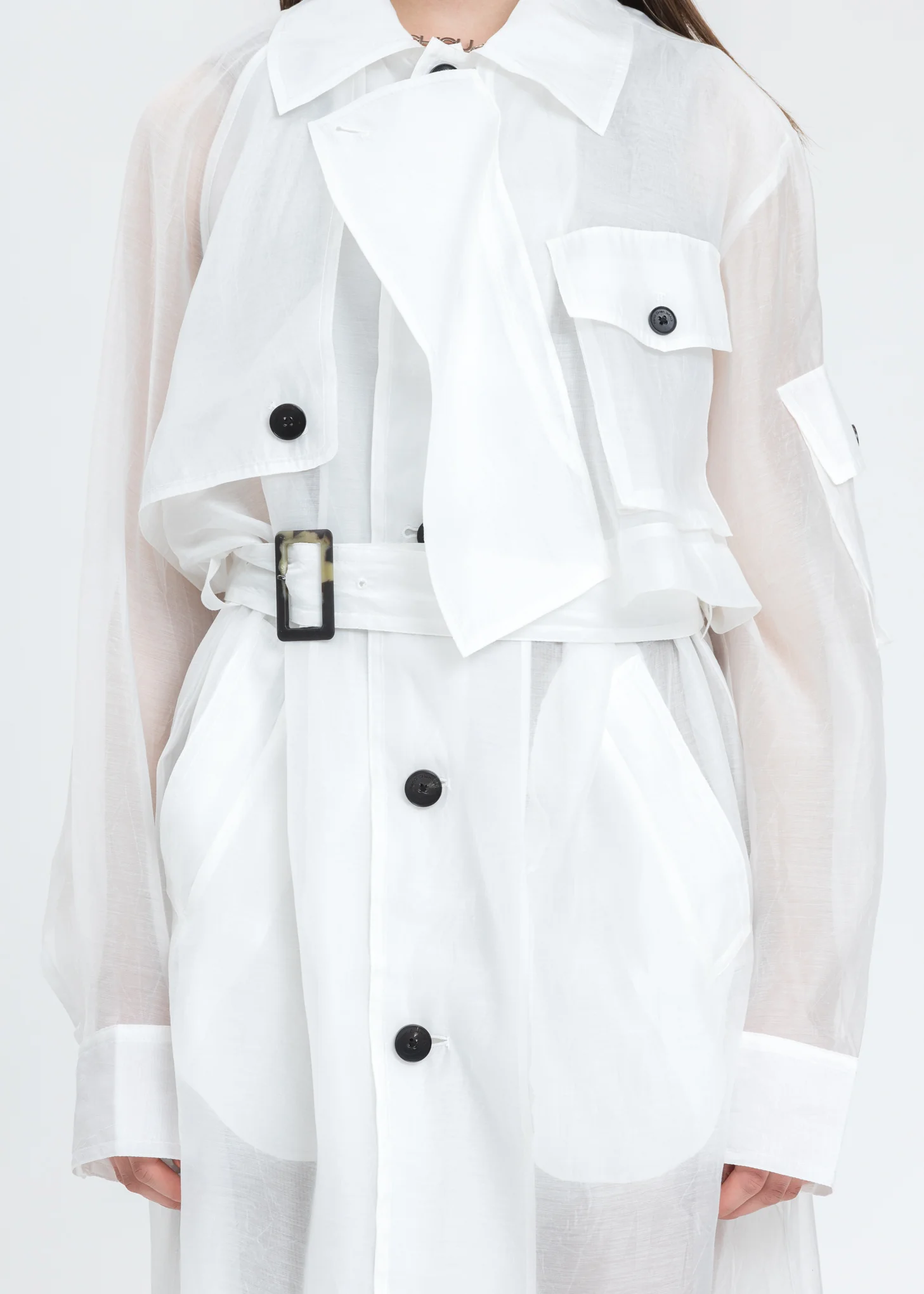 Transparent Woven Coat - Image 2