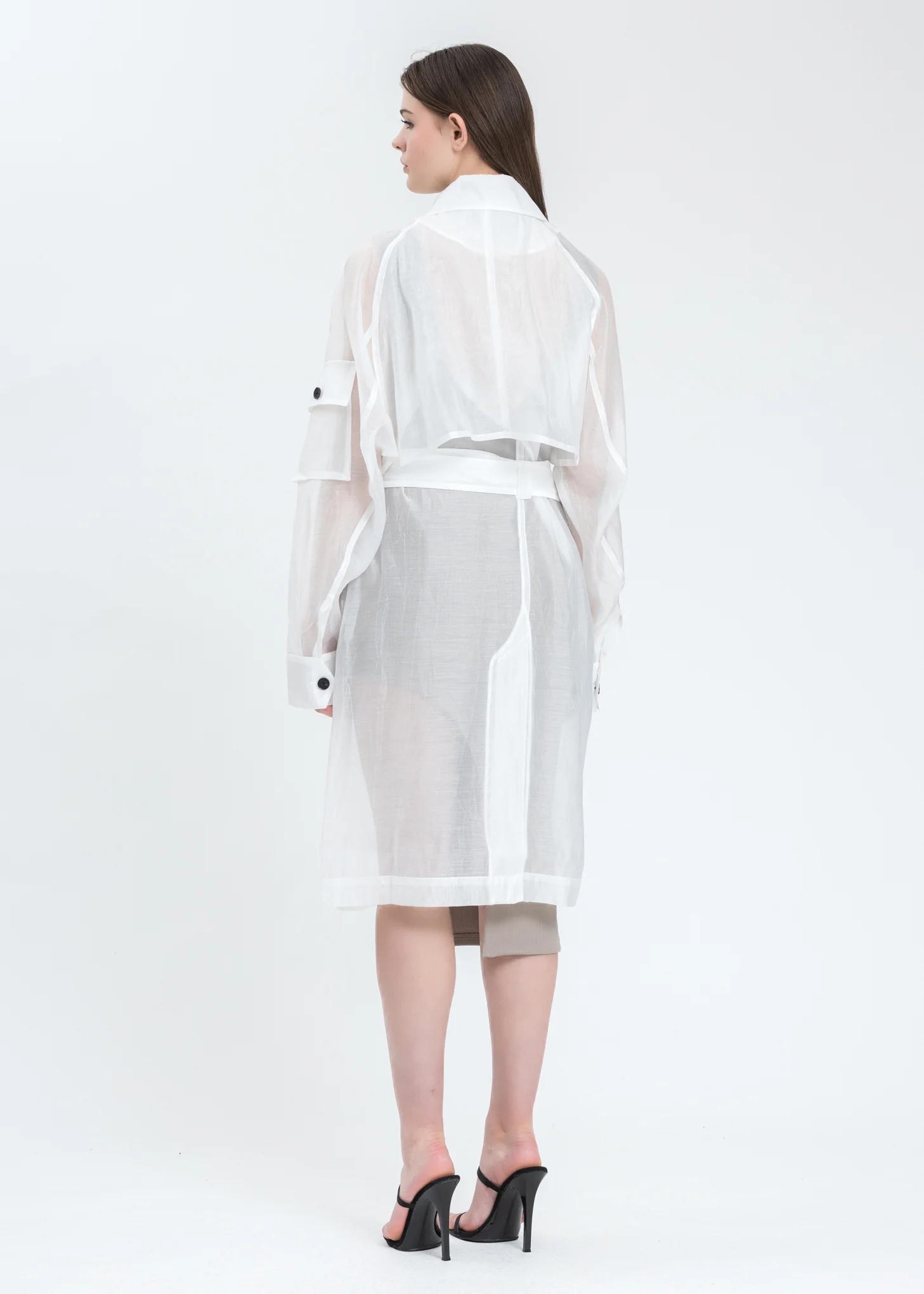 Transparent Woven Coat - Image 4